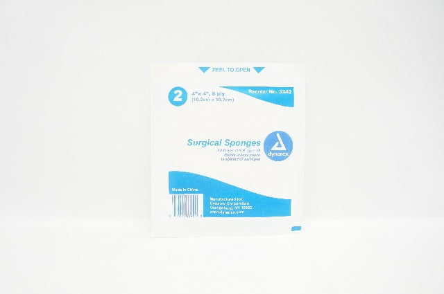 Dynarex 3342 Surgical Sponges 4inch x 4inch, 8-Ply