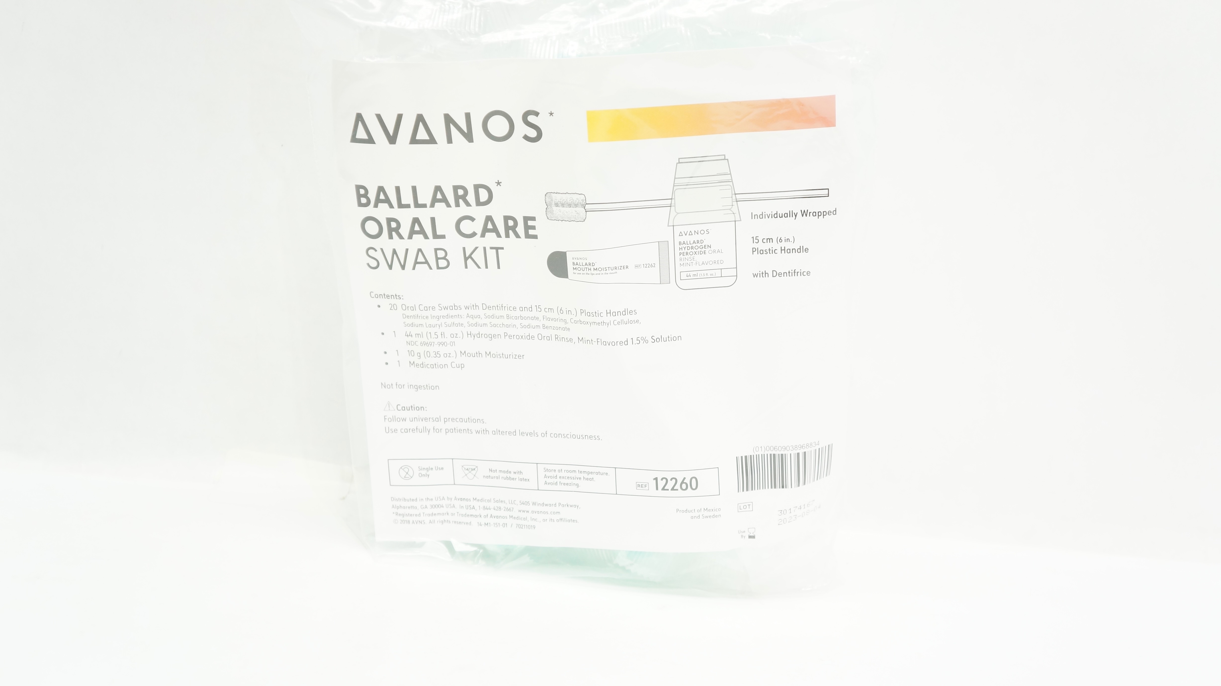 Avanos 12260 Ballard Oral Care Swab Kit