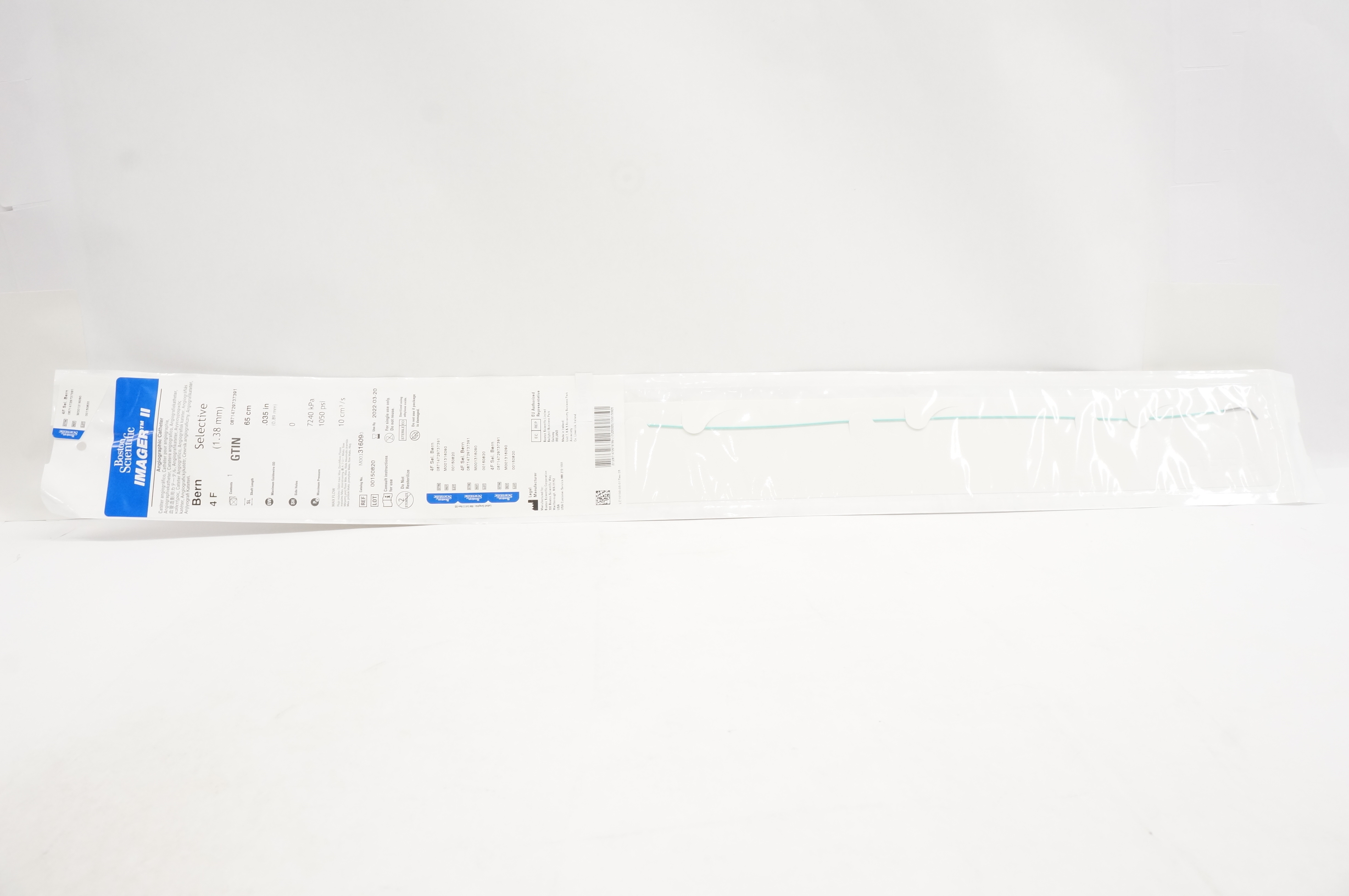Boston Scientific 31609 Imager II Angiographic Catheter Bern 4F 65cm .038inch