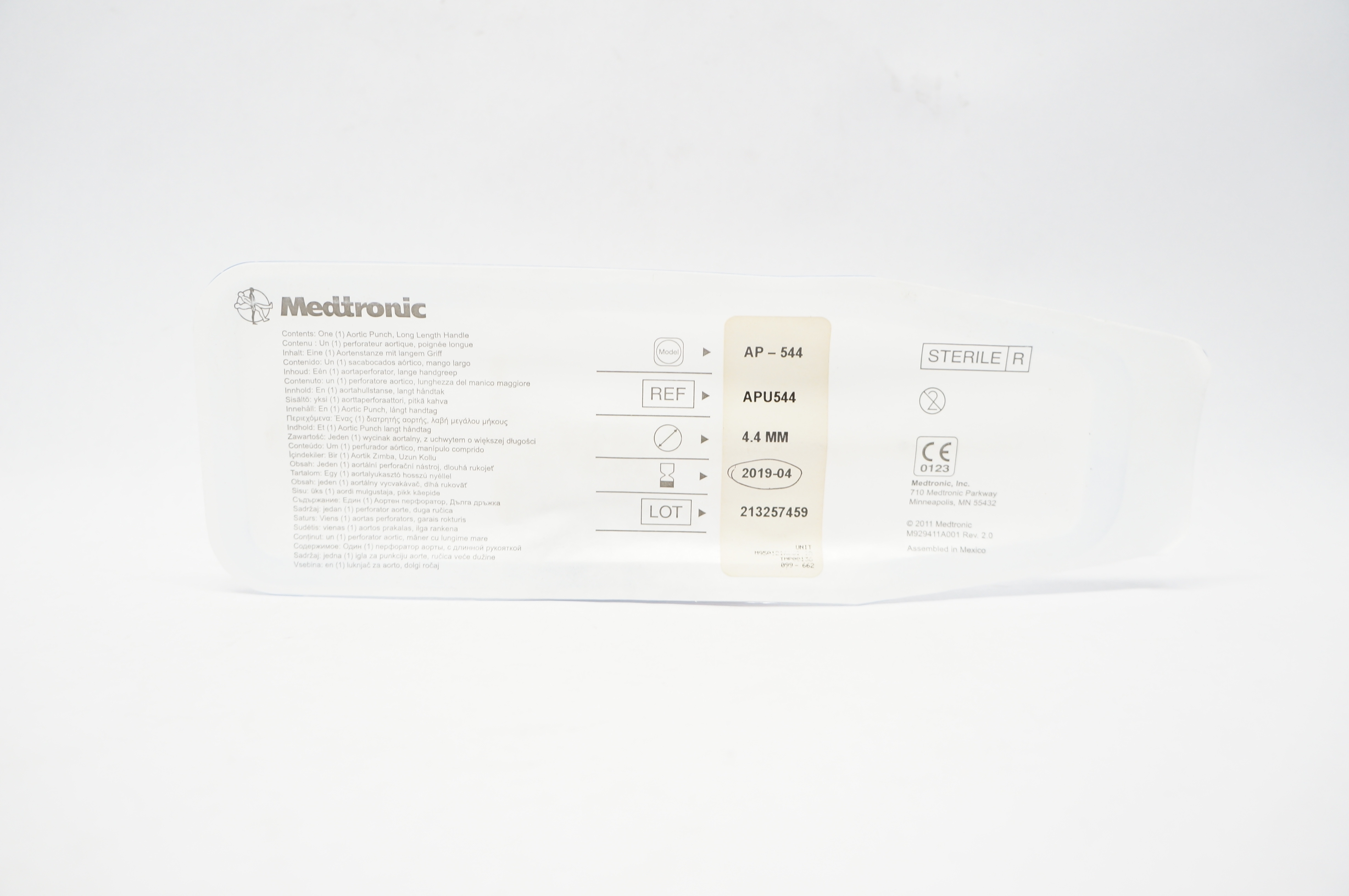 Medtronic APU544 Aortic Punch Long Length Handle 4.4mm (x)