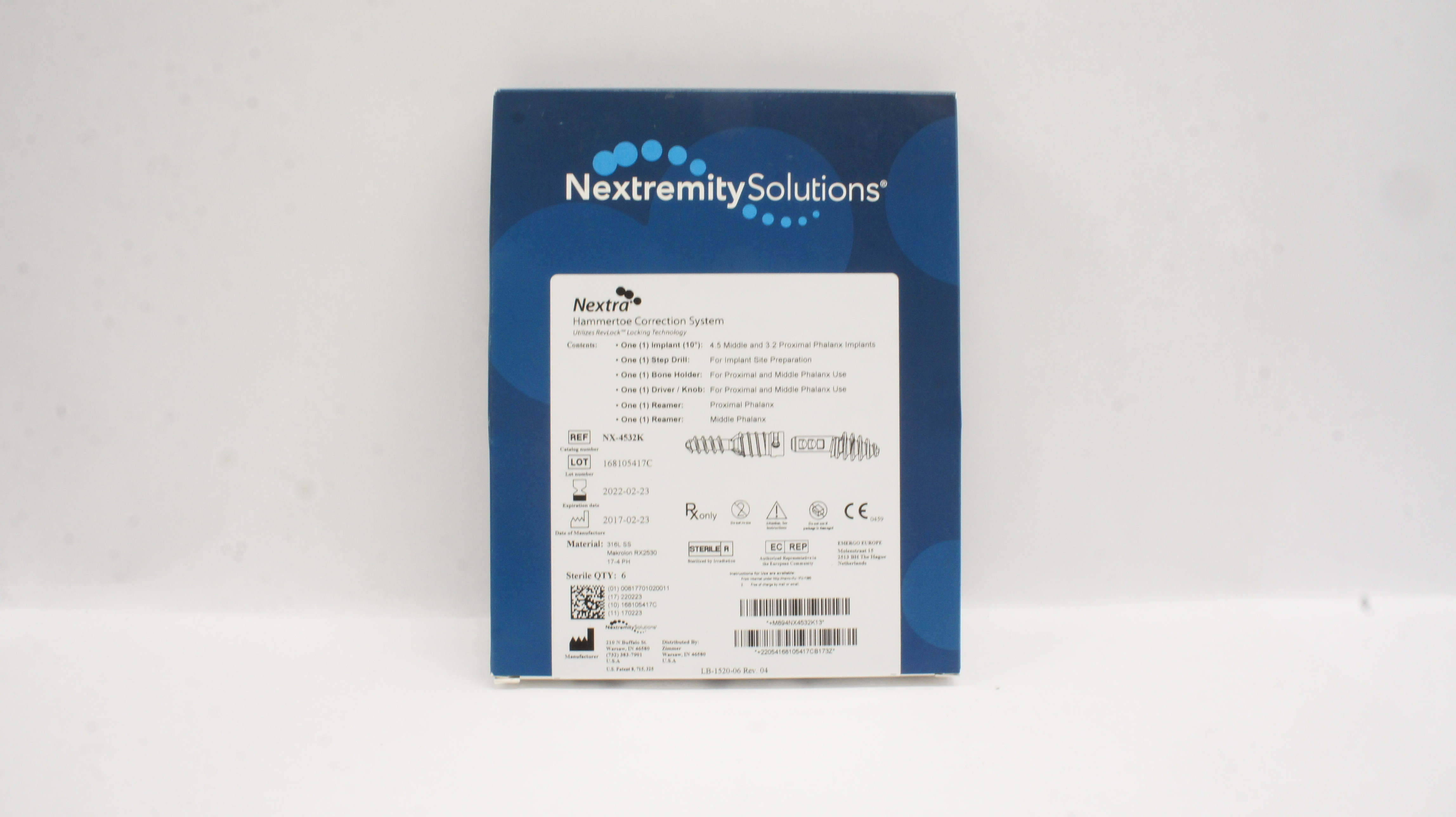 Nextremity Solutions NX-4532K Hammertoe Correction System (x) - Box of 6