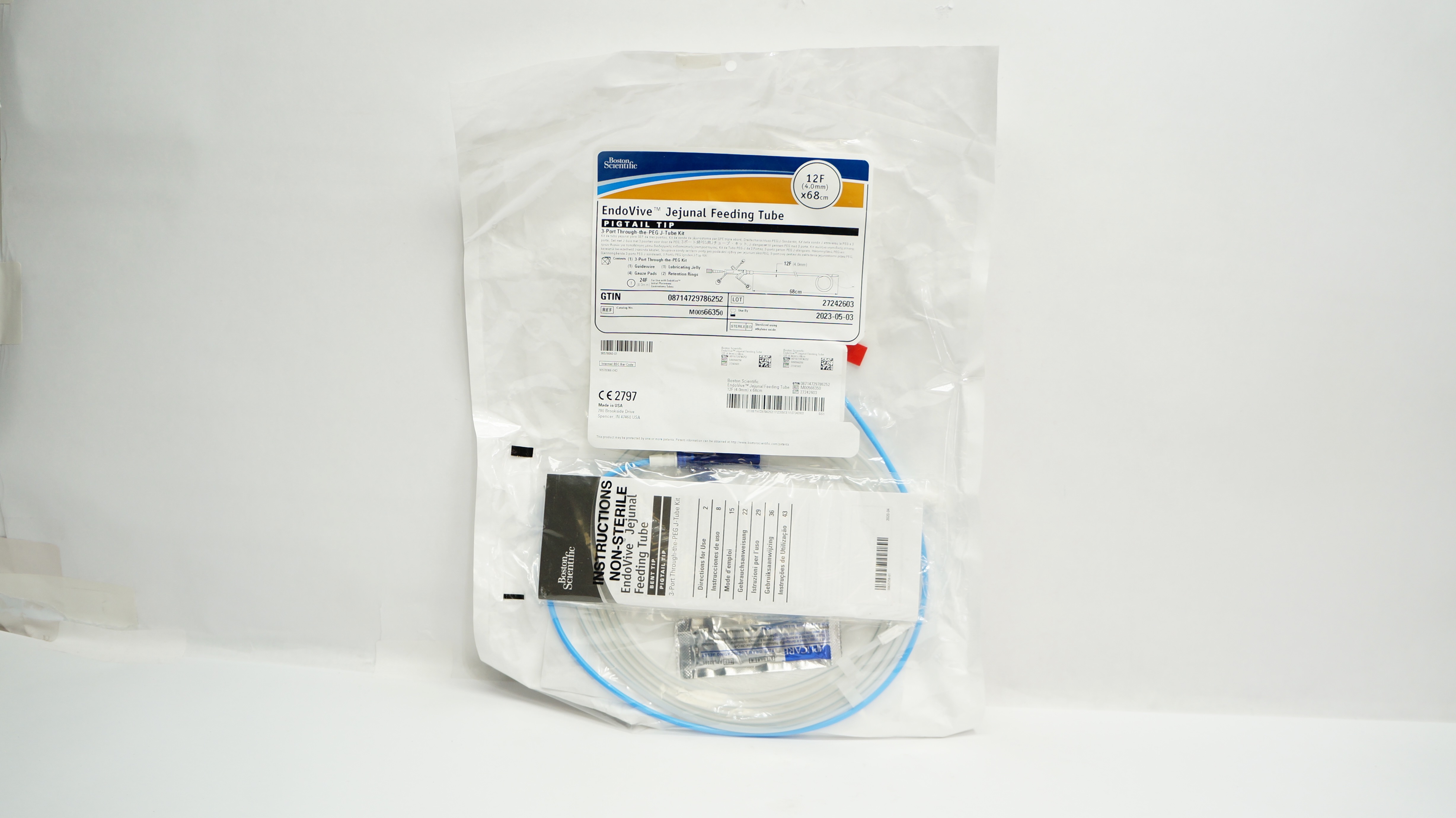 Boston Scientific M00566350 EndoVive Jejunal Feeding Tube 12F x 68cm (x)