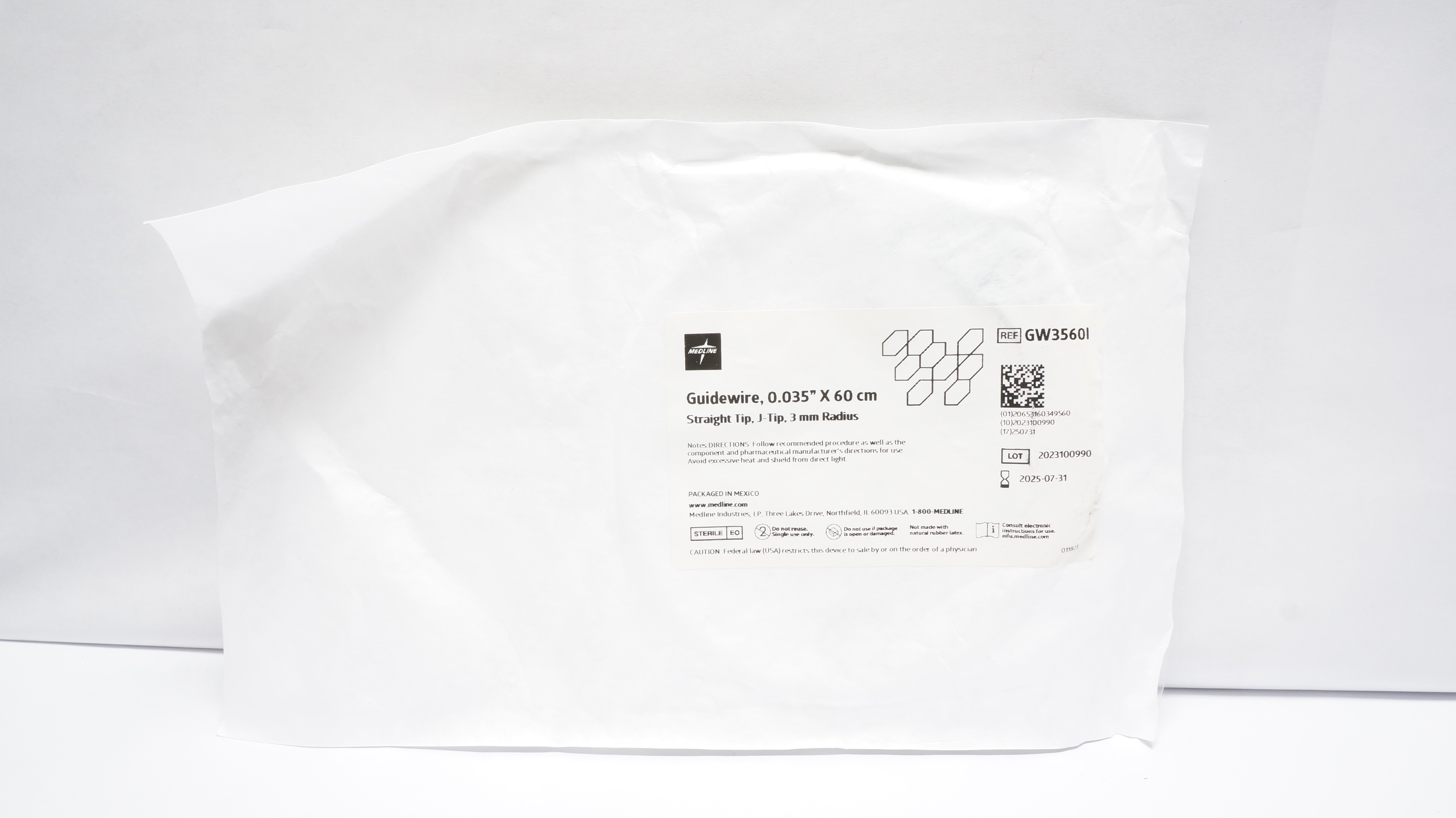 Medline GW3560I Guidewire 0.035In x 60cm (x)