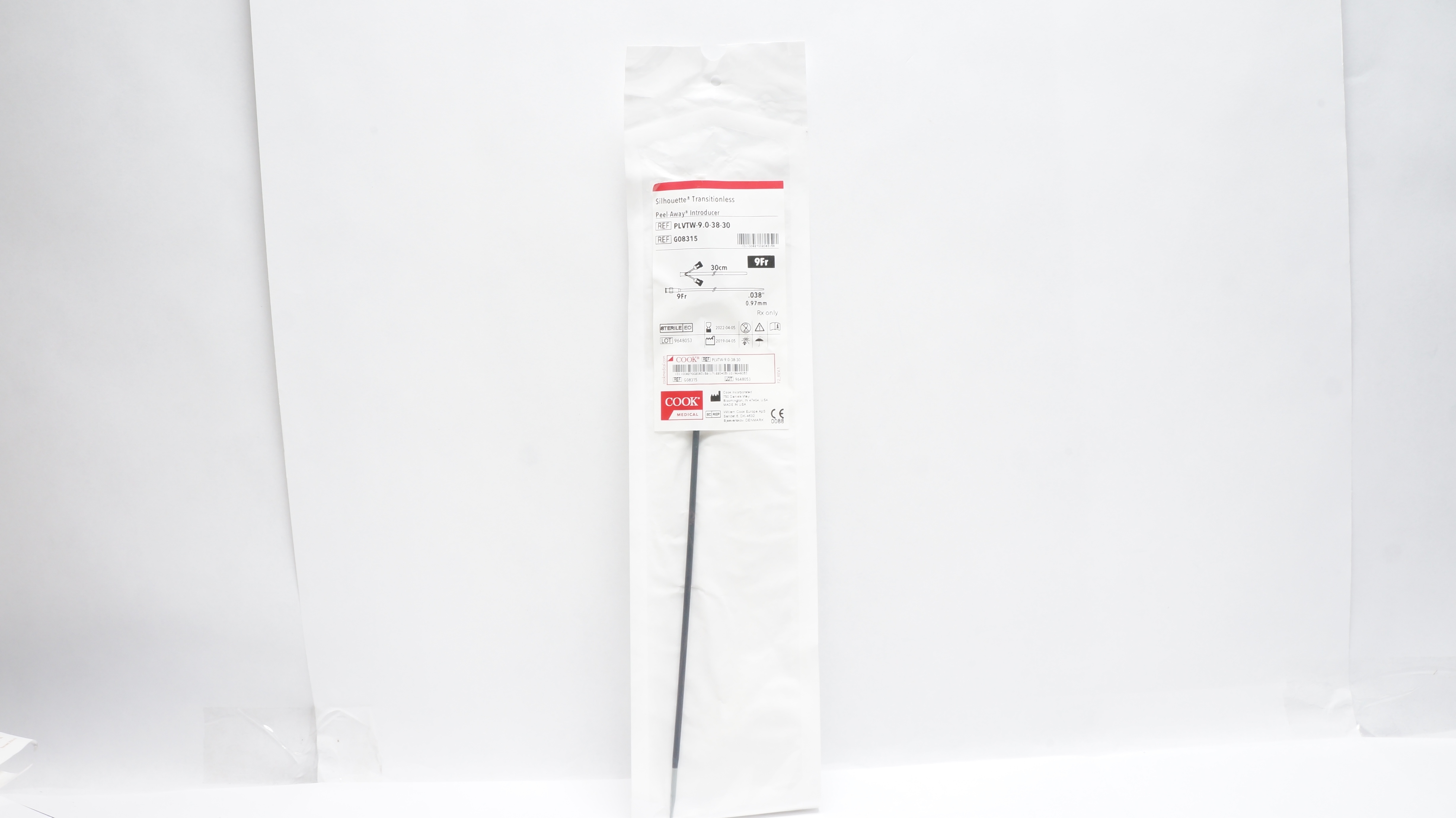 Cook G08315 Silhouette Transitionless Peel-Away Introducer 9F x 30cm (x)