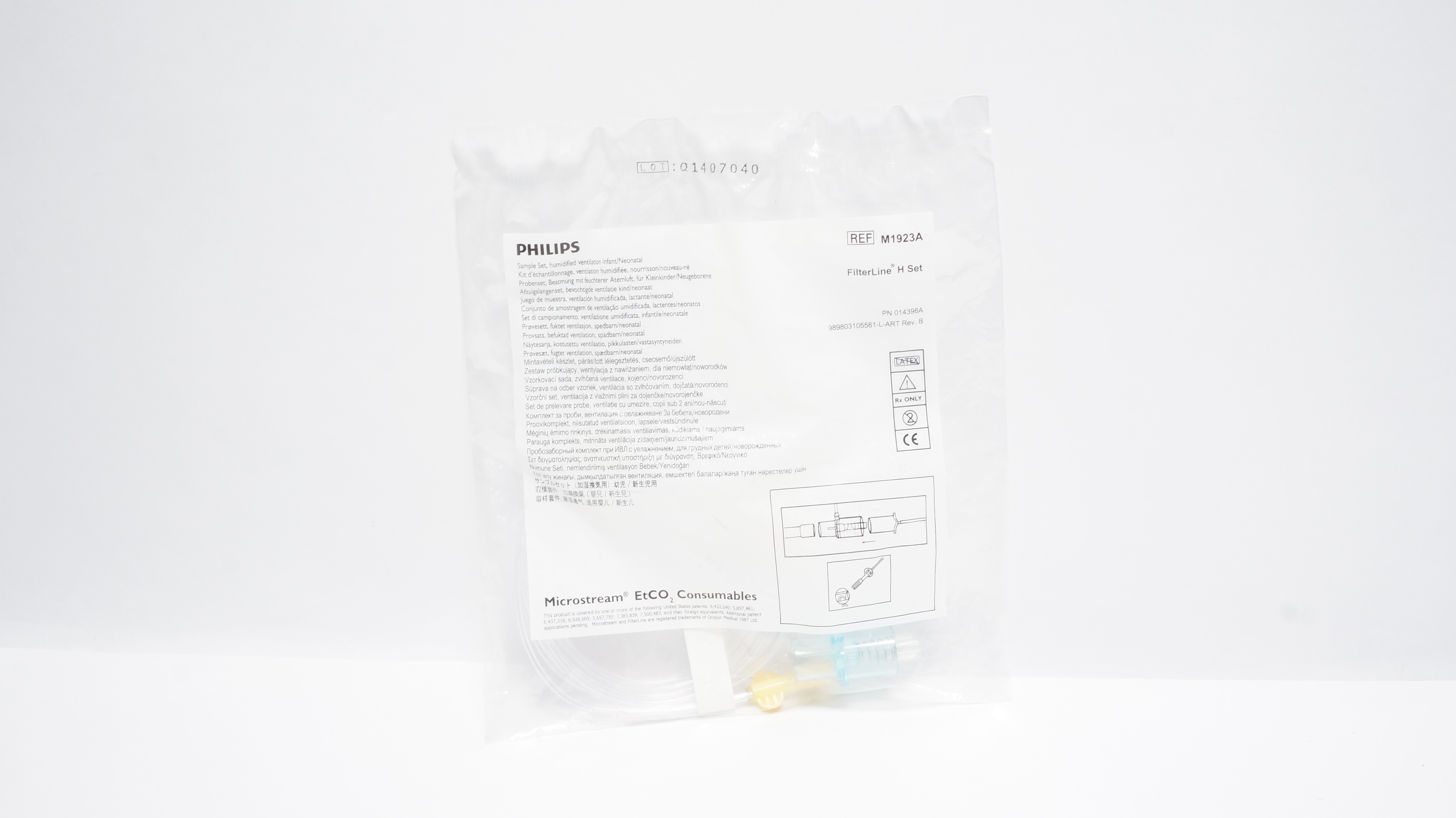 PHILIPS M1923A Microstream, Sample Set, Humidified Ventilation Infant/Neonatal