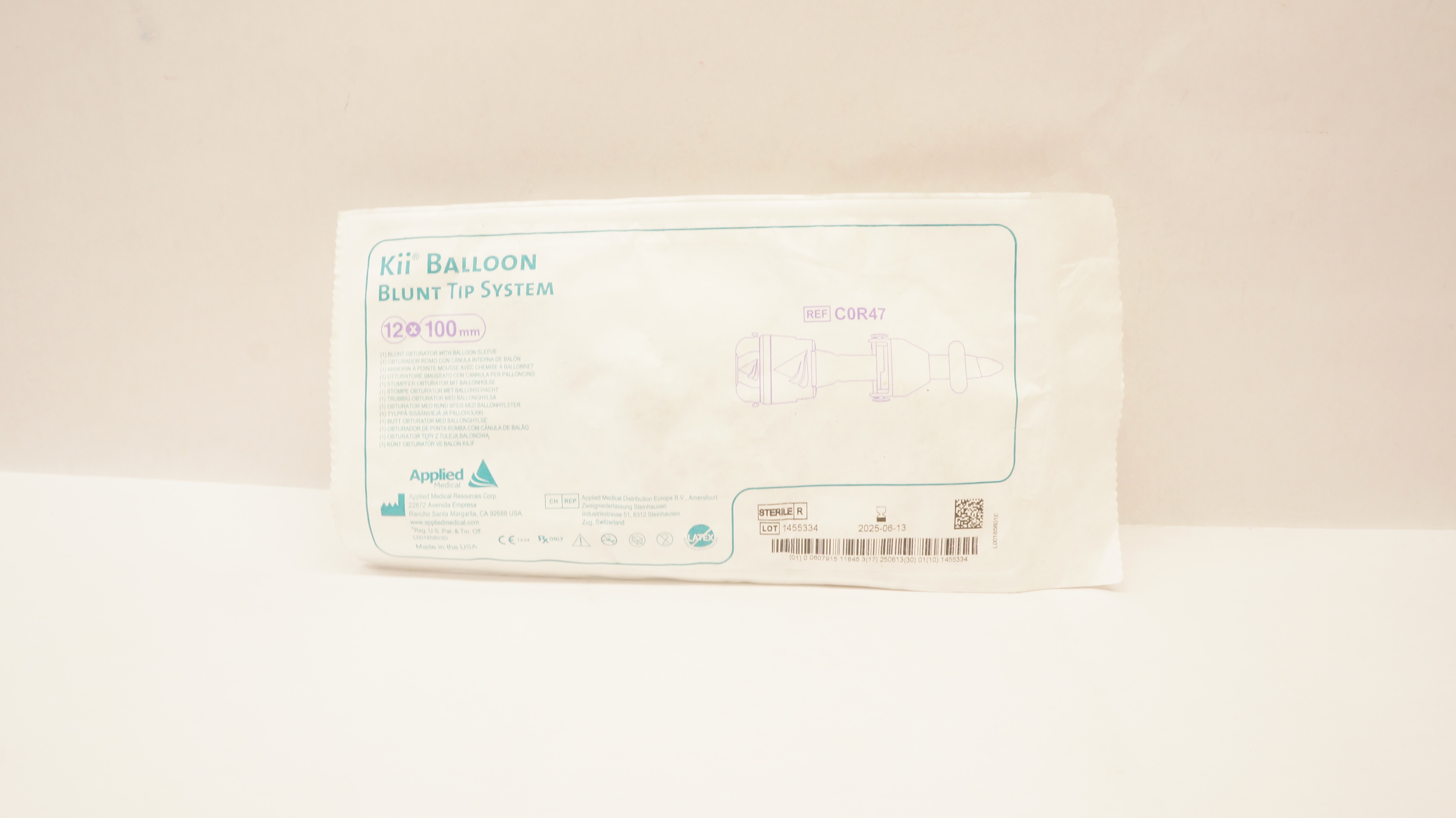Applied Medical C0R47 Kii Blunt Obturator with Balloon Sleeve 12 mm x 100 mm