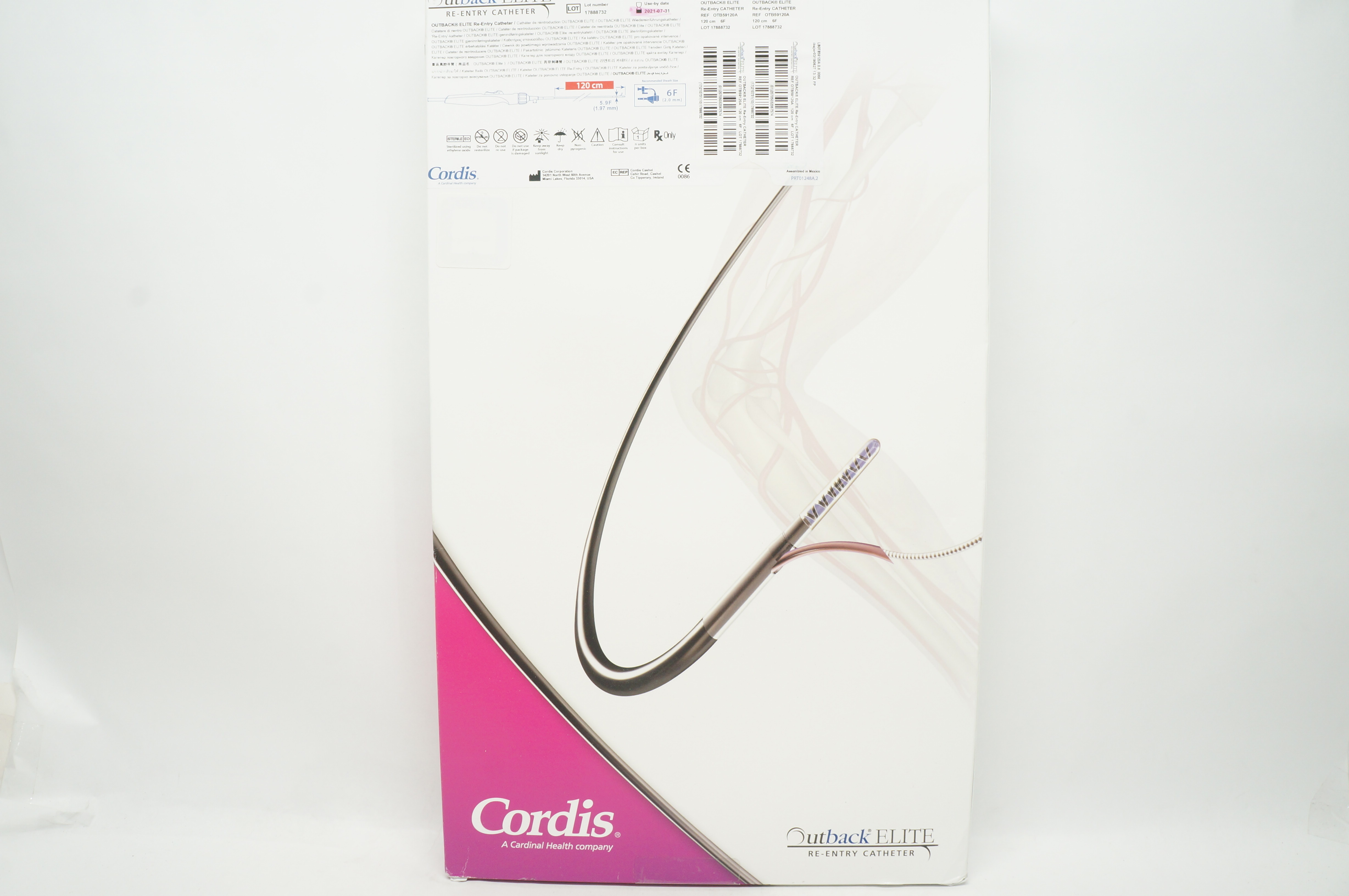 Cordis OTB59120A Outback ELITE Re-entry Cath. 6F x 120cm (x)