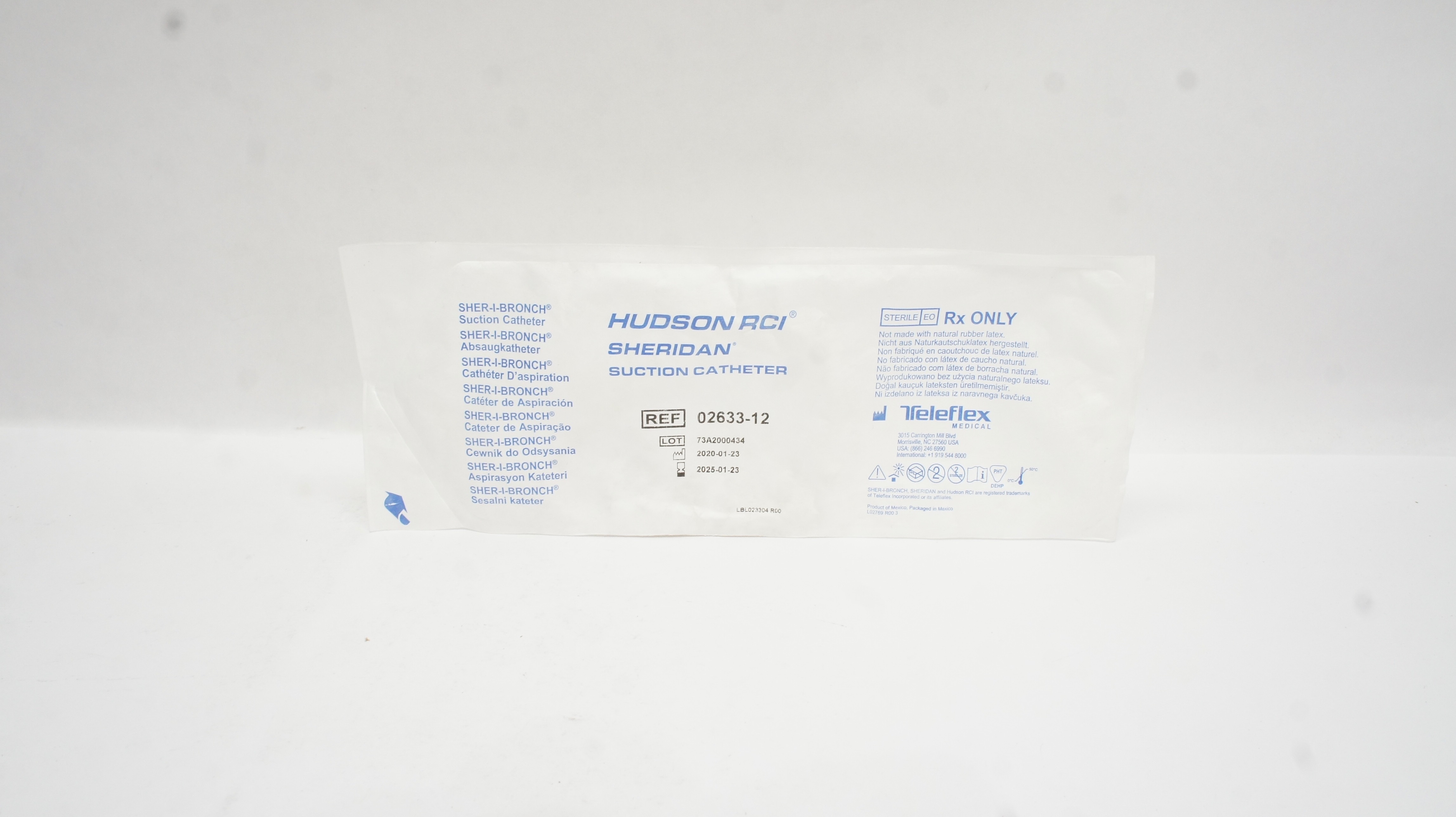 Teleflex 02633-12 Hudson RCI Sher-I-Bronch Suction Cath.