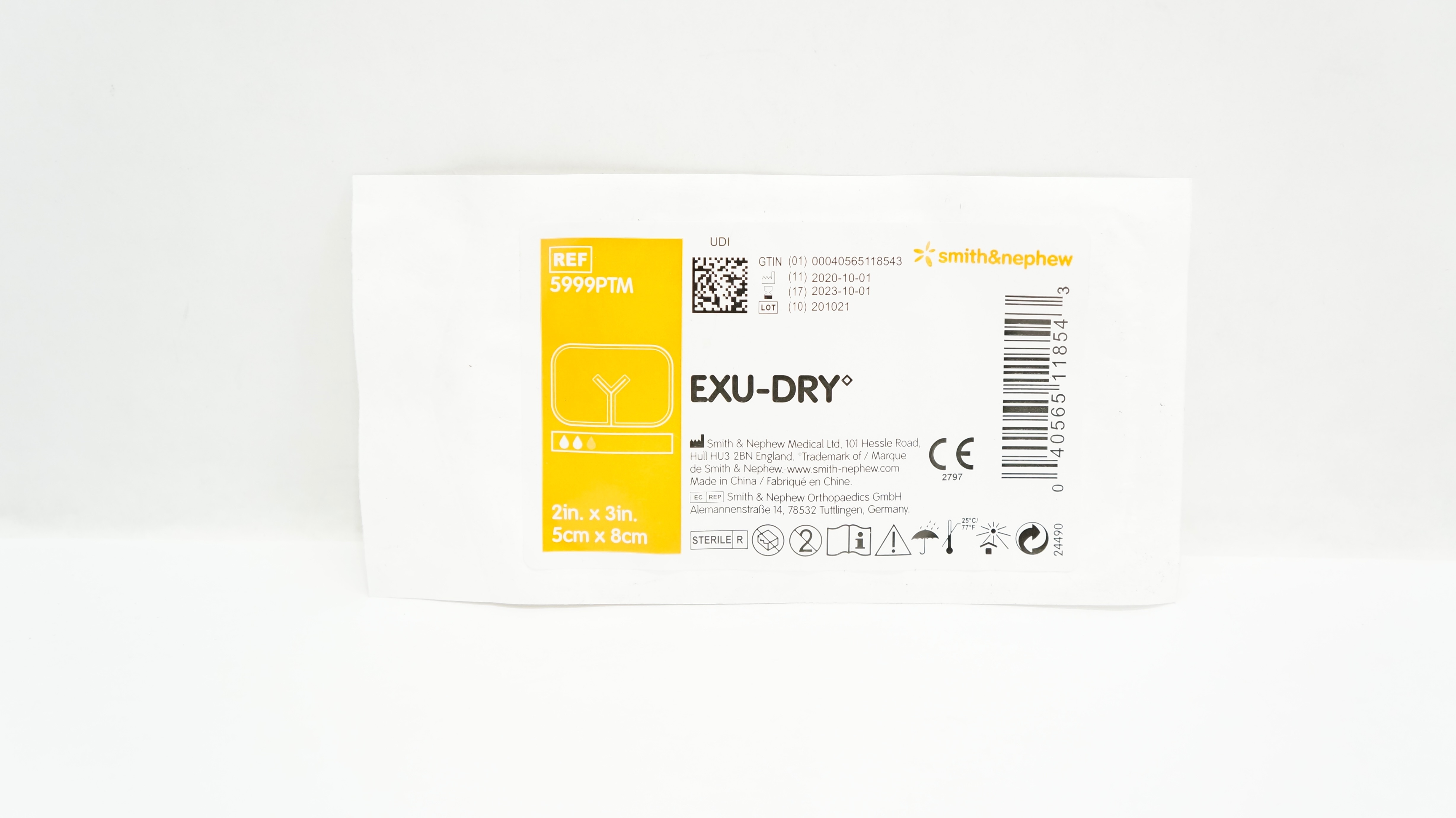 Smith&Nephew 5999PTM EXU-DRY Slit Tube 2inch x 3inch