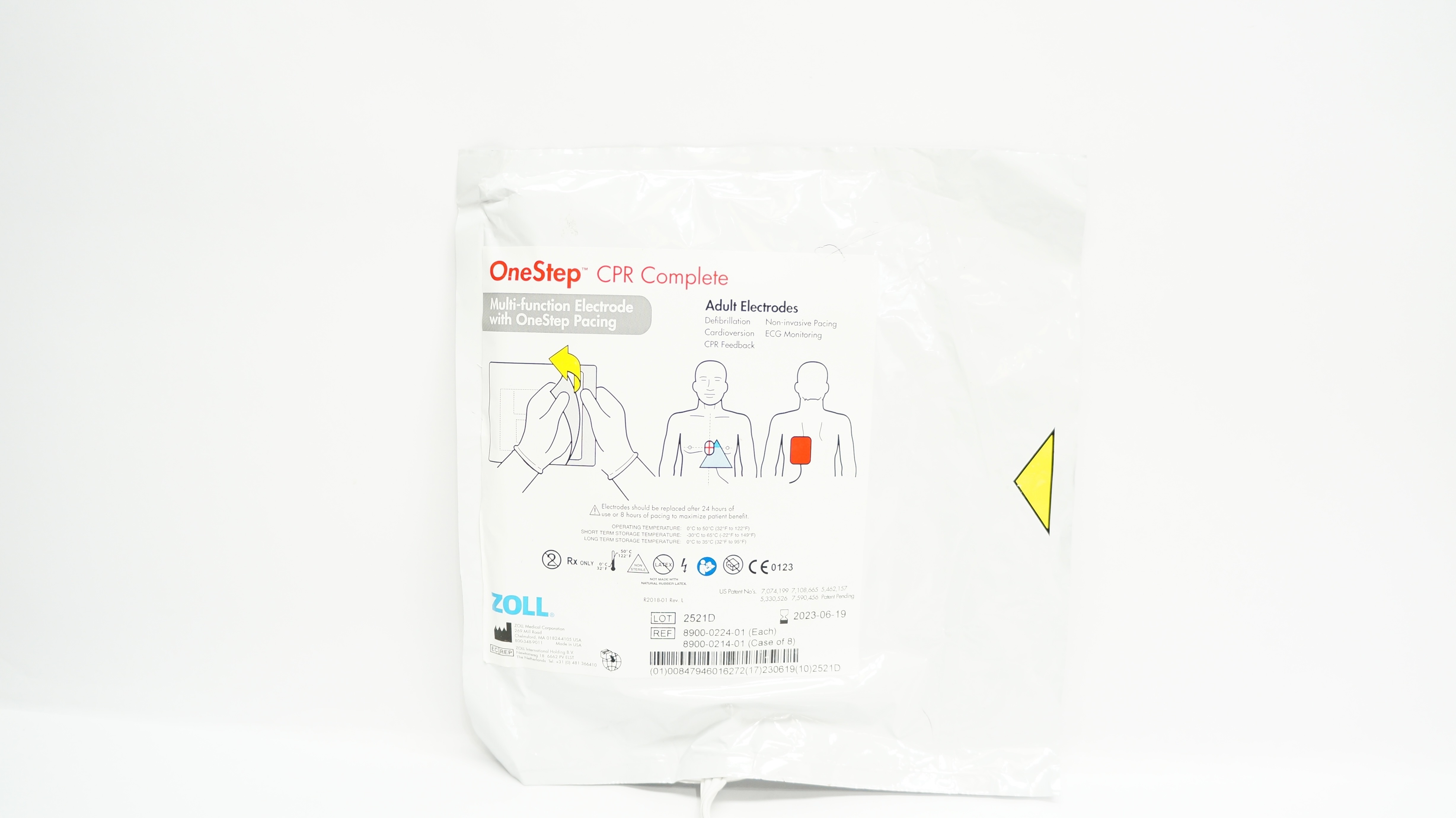 Zoll 8900-0224-01 OneStep CPR Complete Adult Multi-Function Electrodes (x)