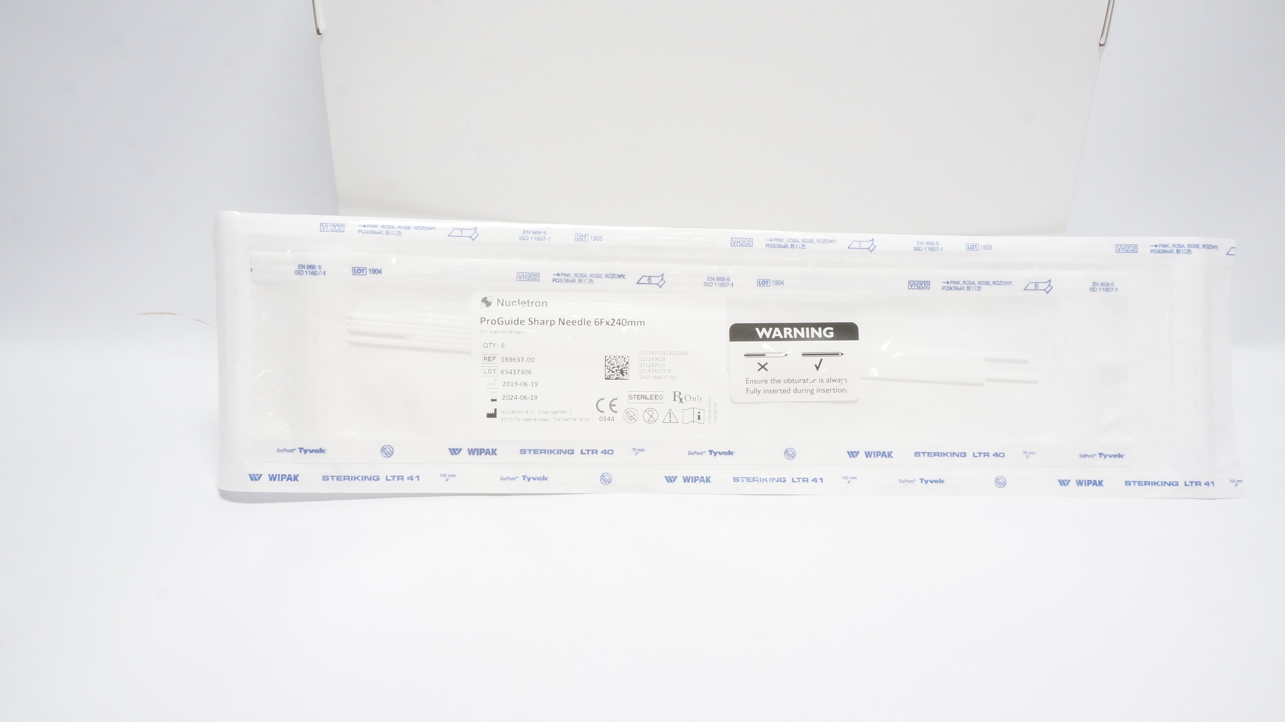 Nucletron 189637-00 ProGuide Sharp Needle 6F x 240mm - Pack of 6 (x)