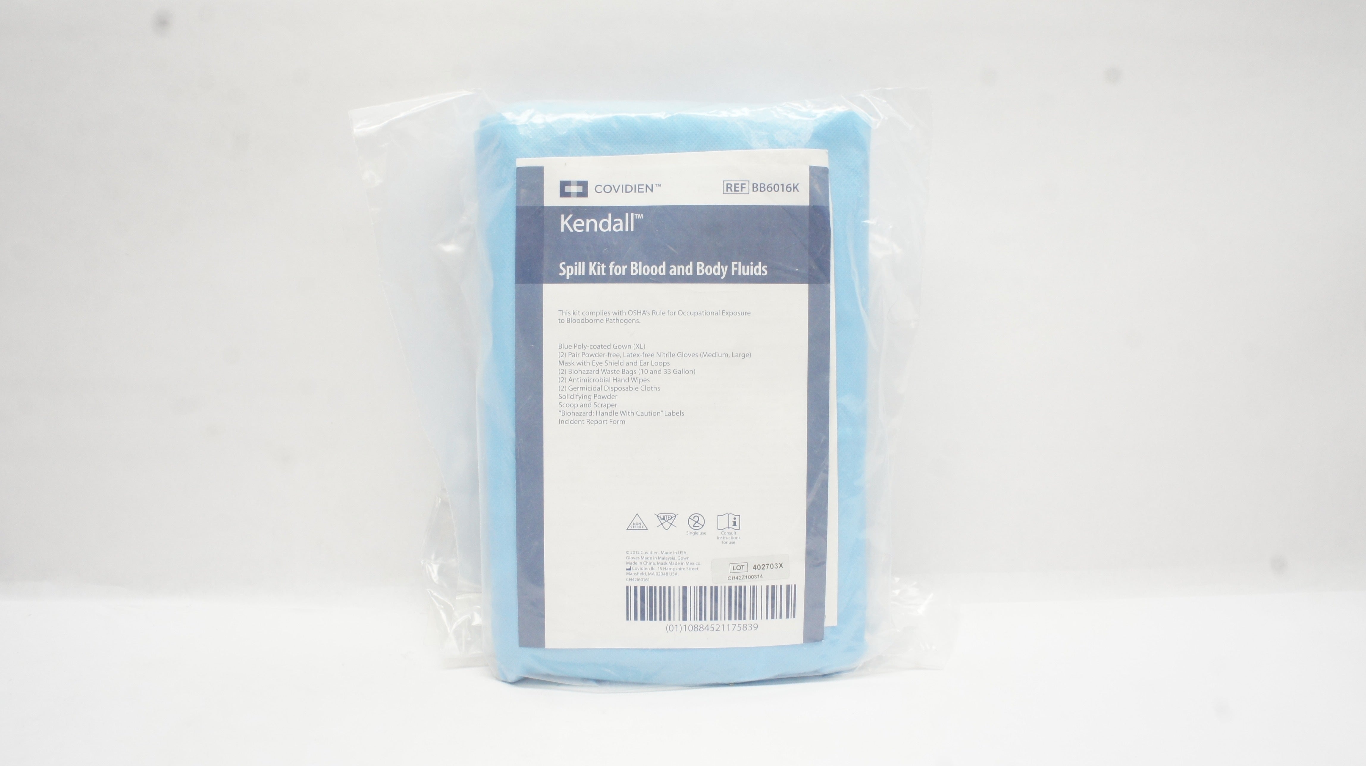 Covidien BB6016K Kendall Spill Kit for Blood and Body Fluids