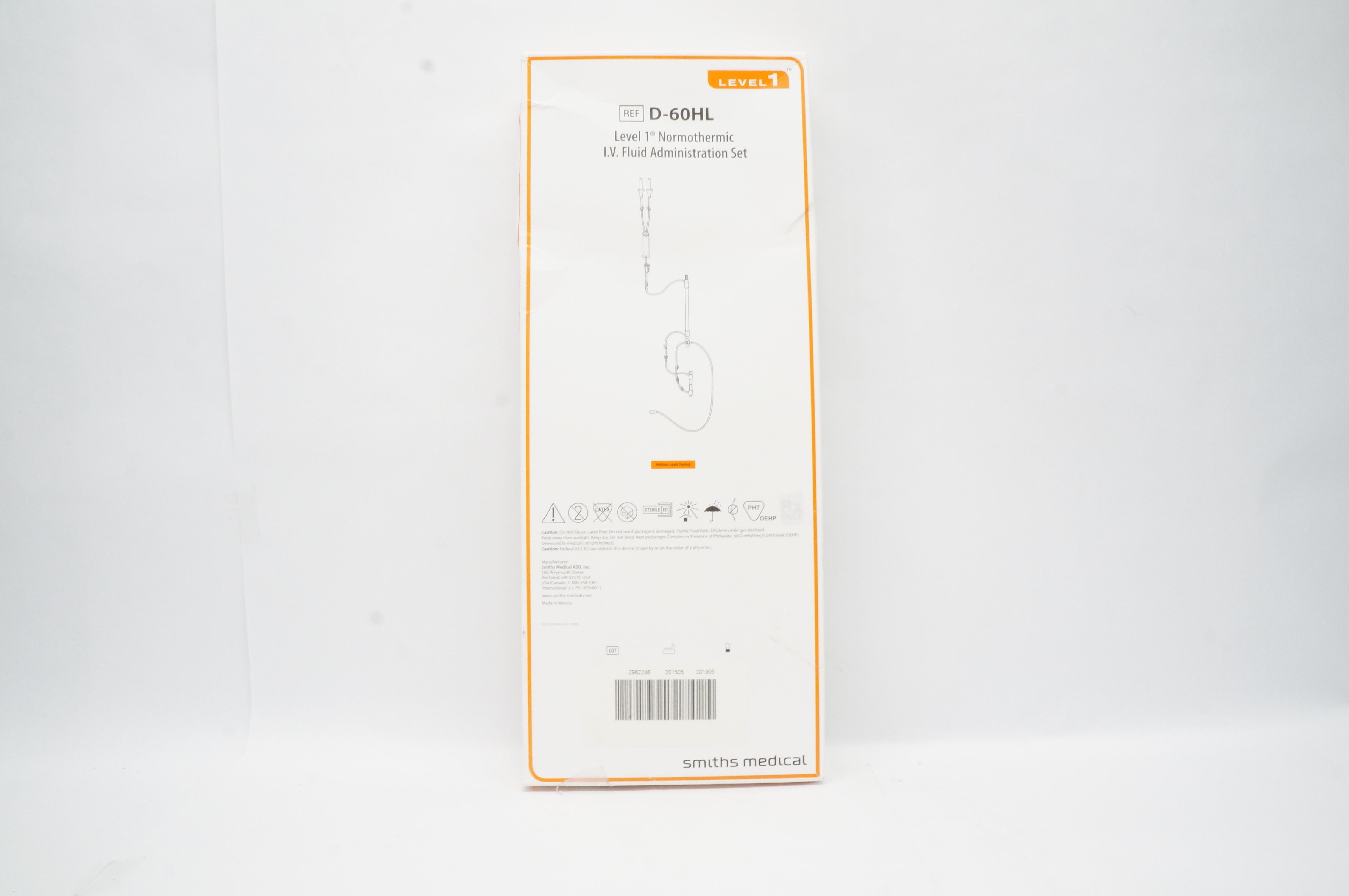 Smiths Medical D-60HL Level 1 Normothermic IV Fluid Administration Set (x)