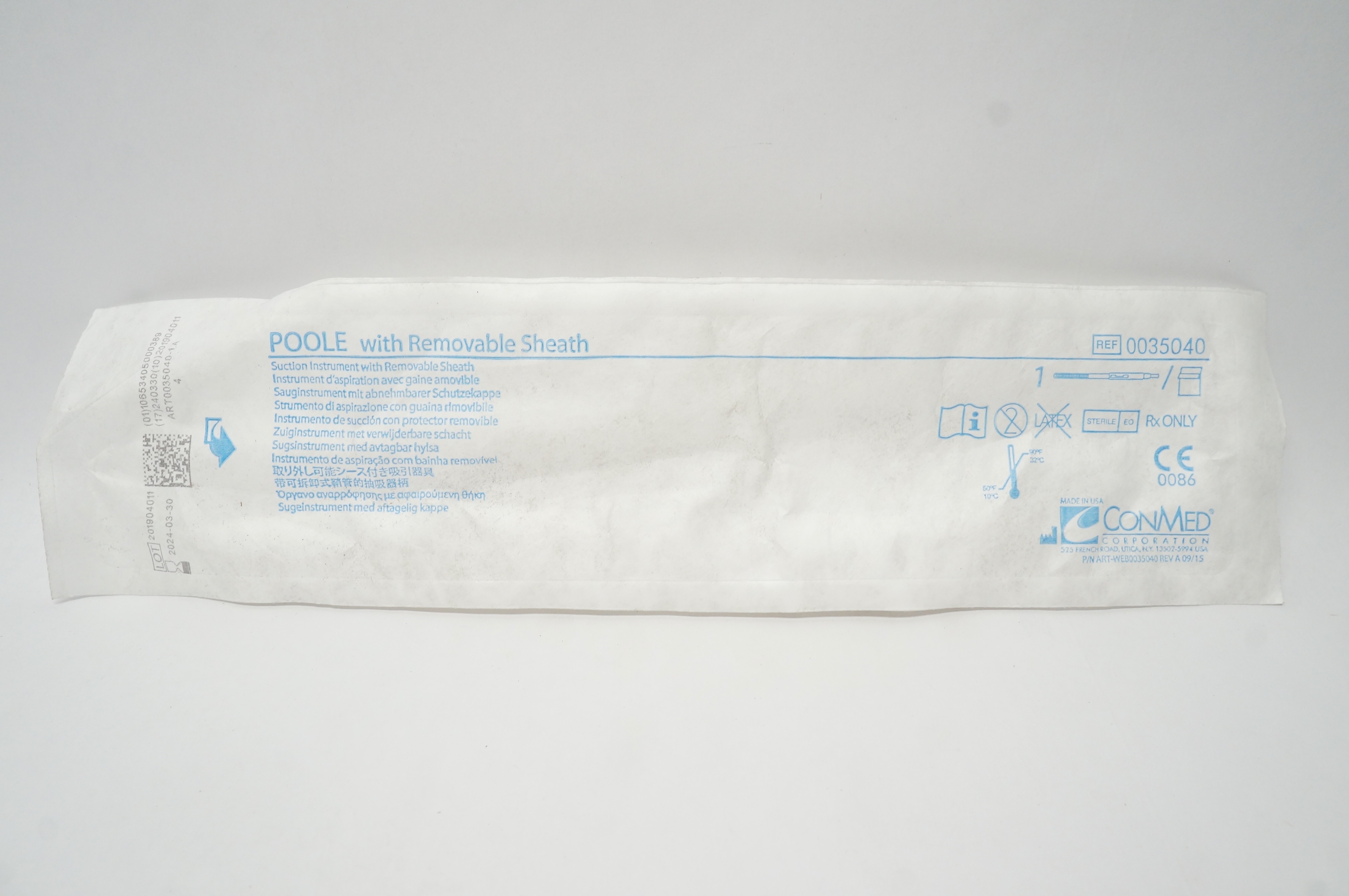 ConMed 0035040 POOLE with Removable Sheath