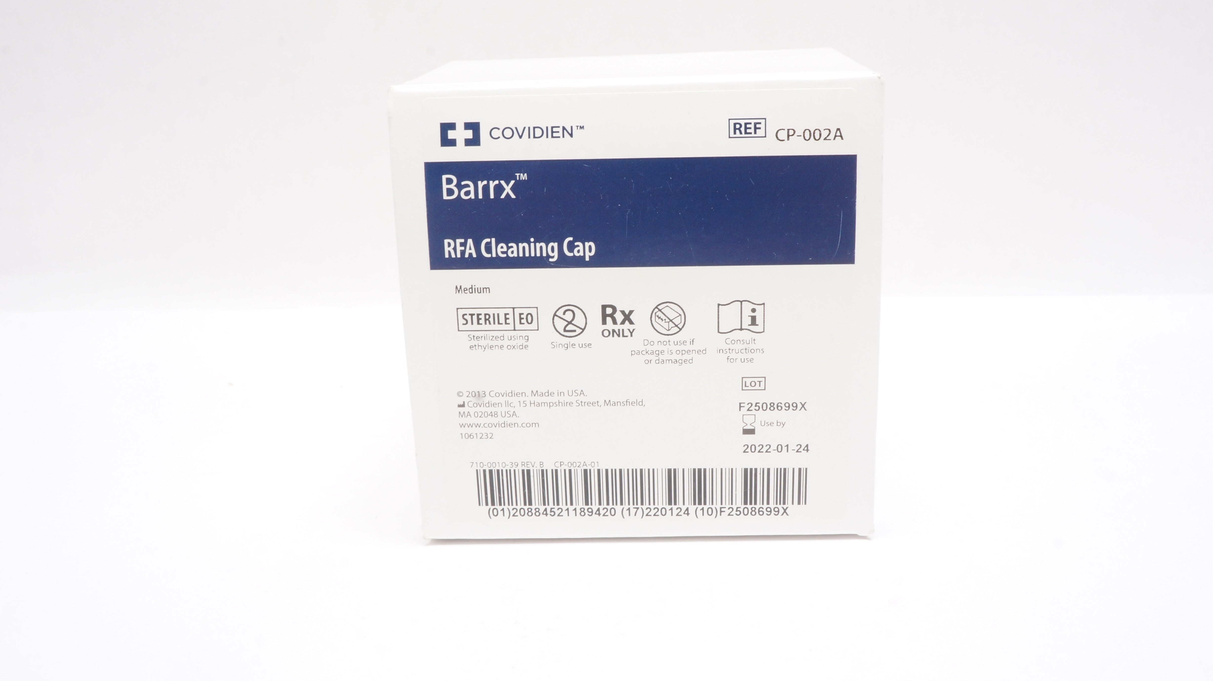 Covidien CP-002A Barrx RFA Cleaning Cap, Medium (x) - Box of 10