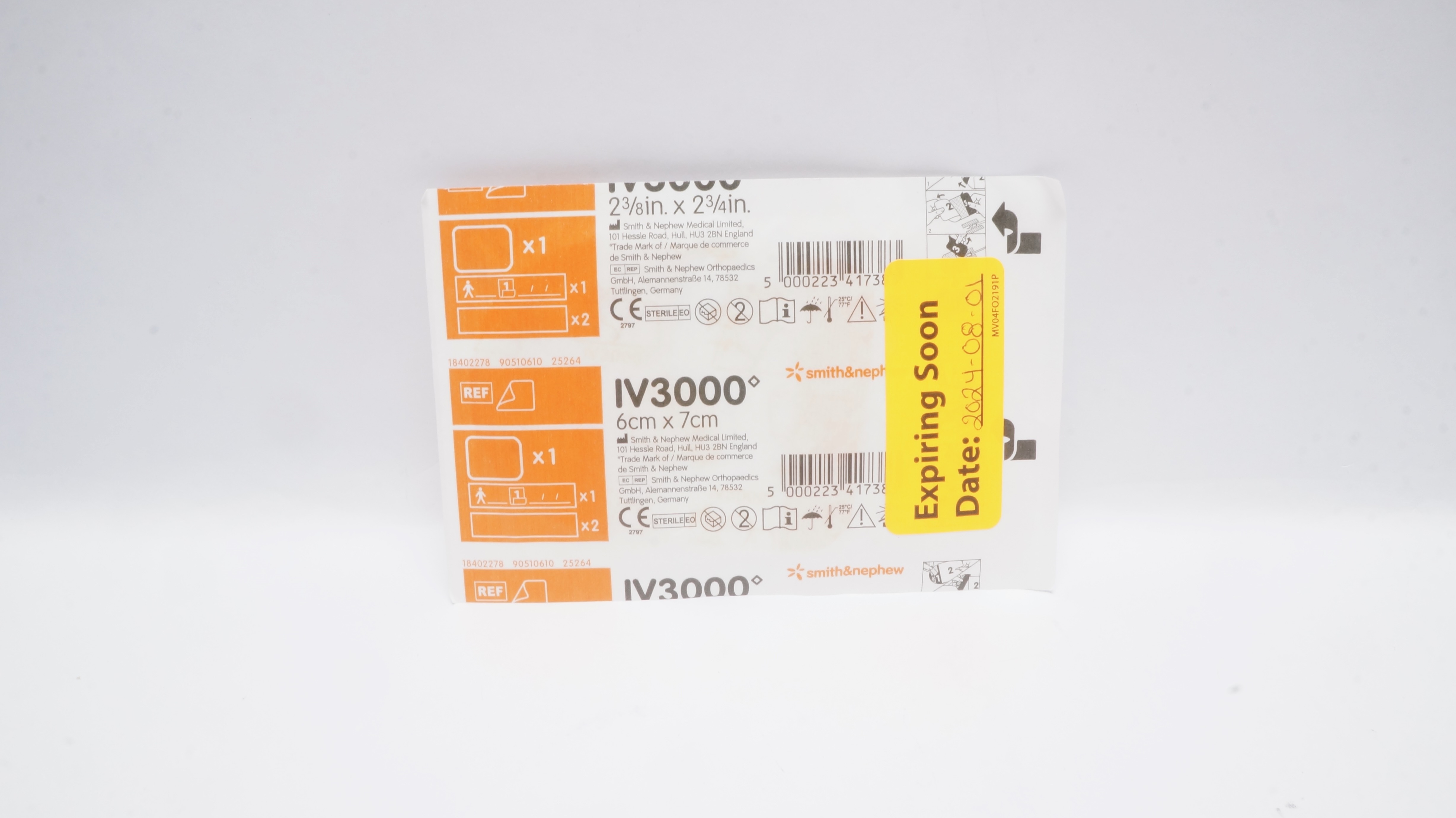 Smith&Nephew 66024007 IV3000 Transparent Dressing 2⅜inch × 2¾/inch (x)