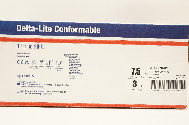 BSN 72270-01 Delta-Lite Conformable Fiberglass Cast Tape 3inx4yd White-Box of 10