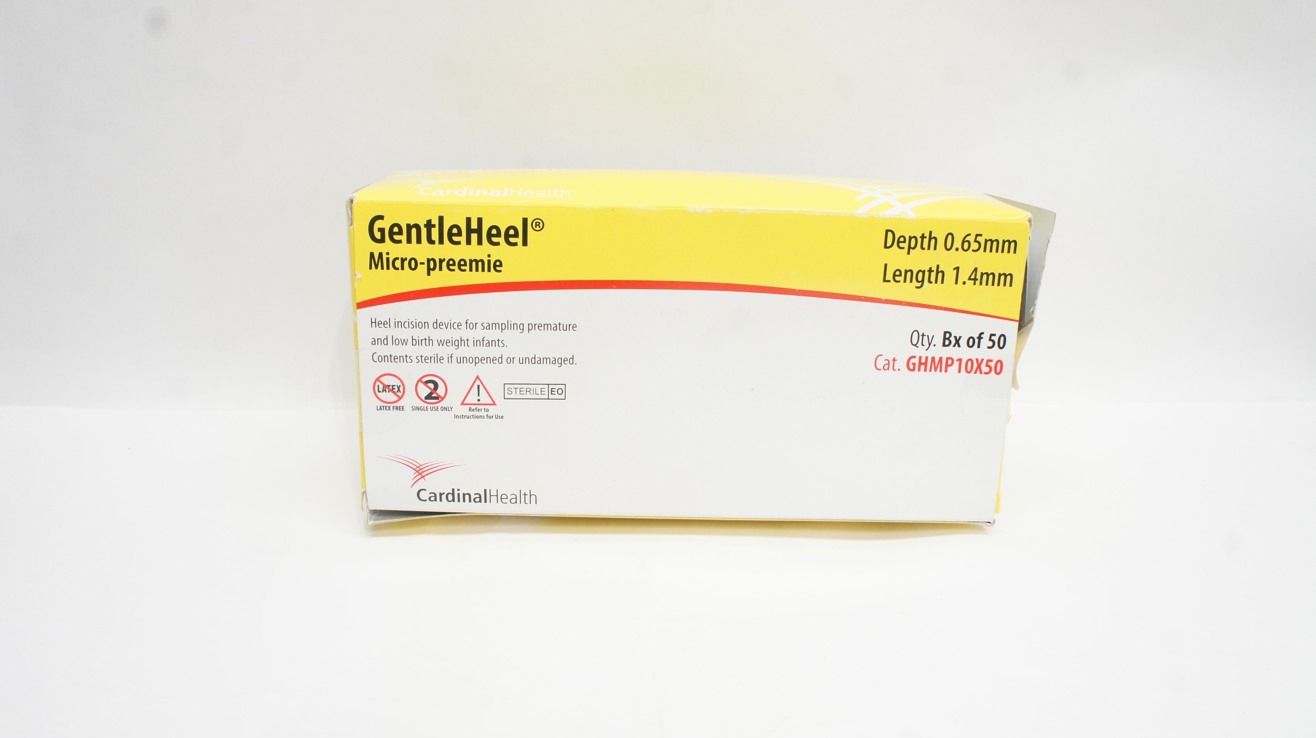 Cardinal Health GHMP10X50 Gentle Heel Incision Device 0.65 x 1.4mm - Box of 50