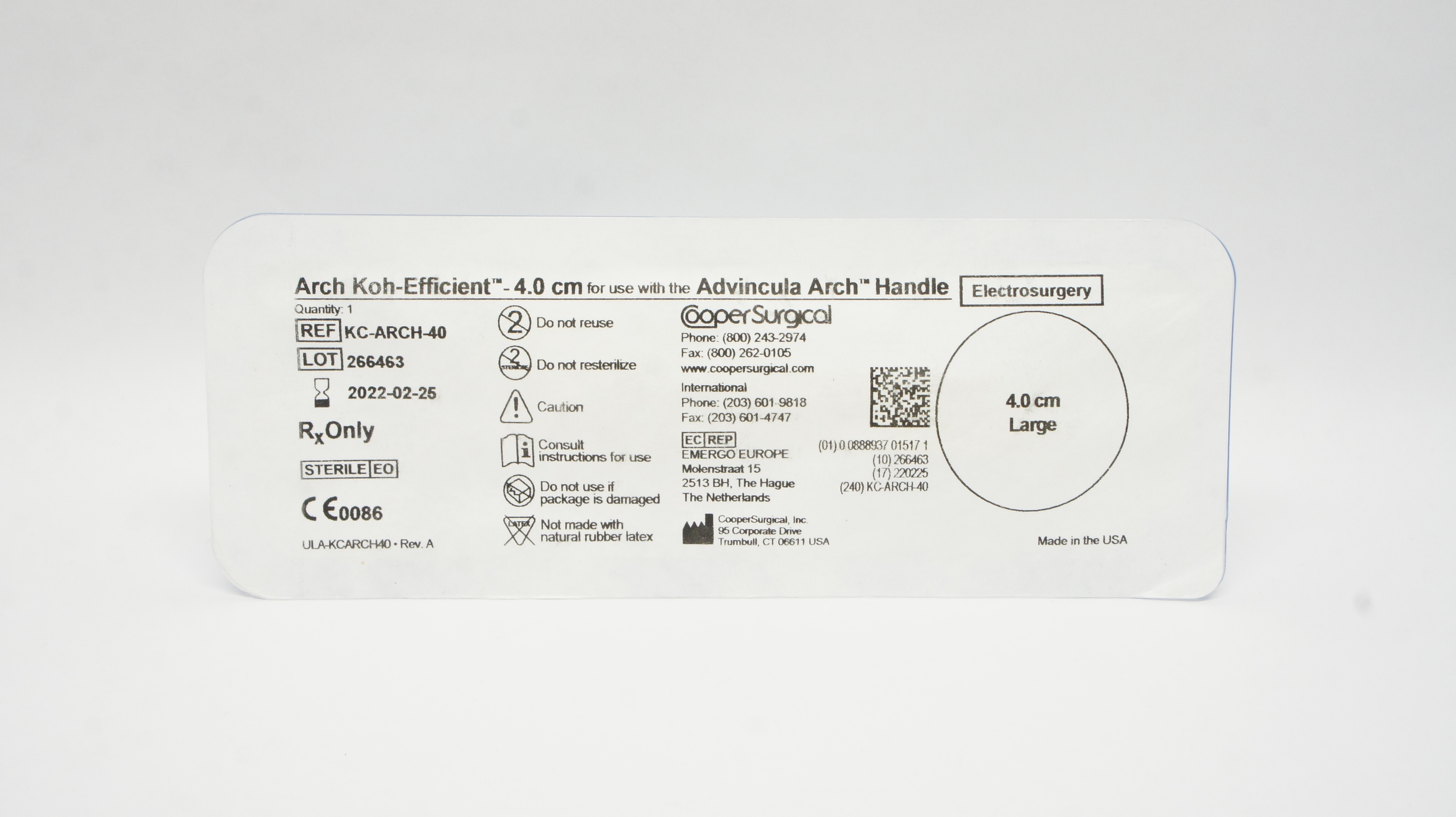 CooperSurgical KC-ARCH-40 Arch Koh-Efficient - 4.0cm Large (x)