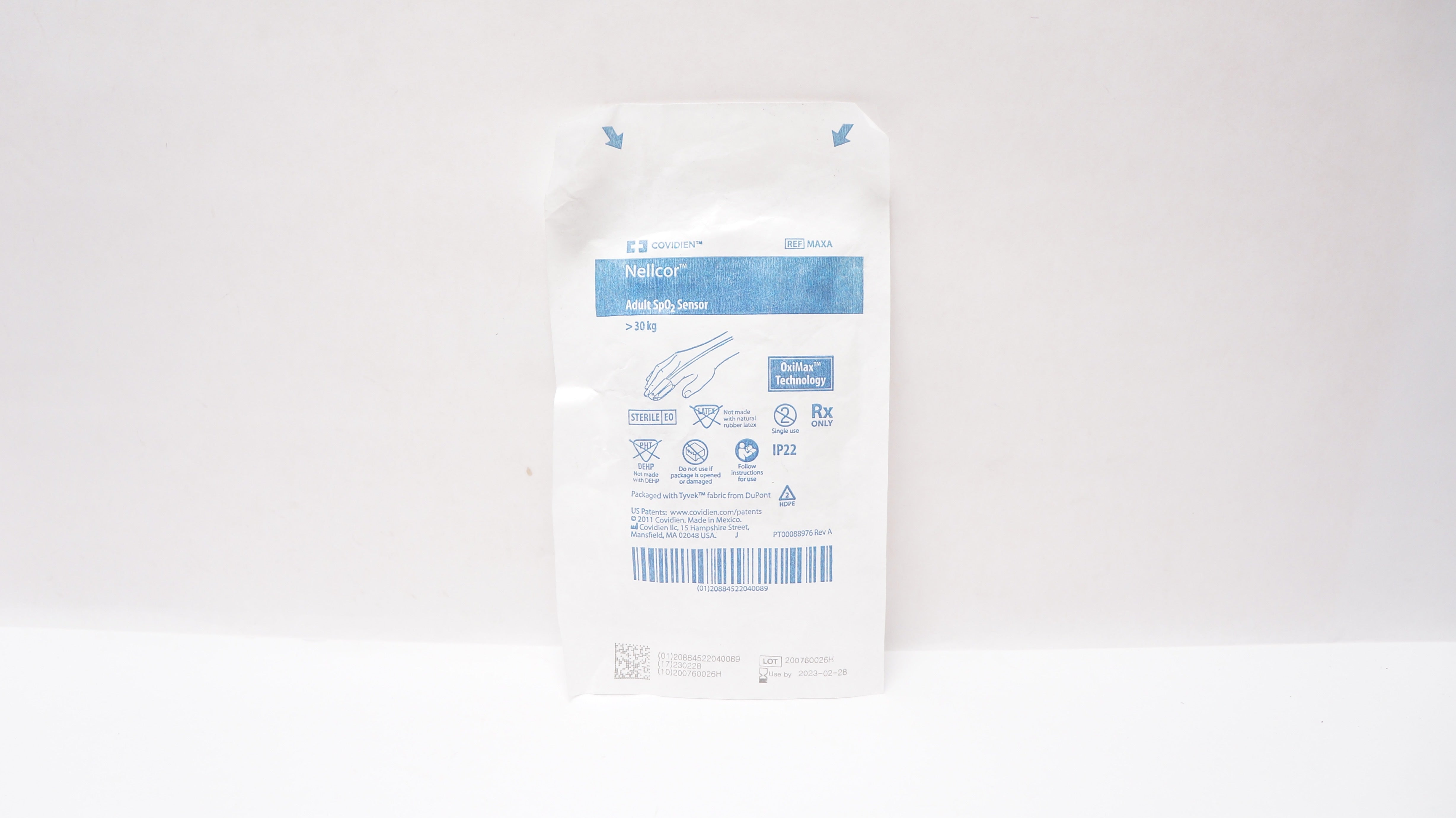 Covidien MAXA Nellcor Adult SpO2 Sensor >30kg (x)