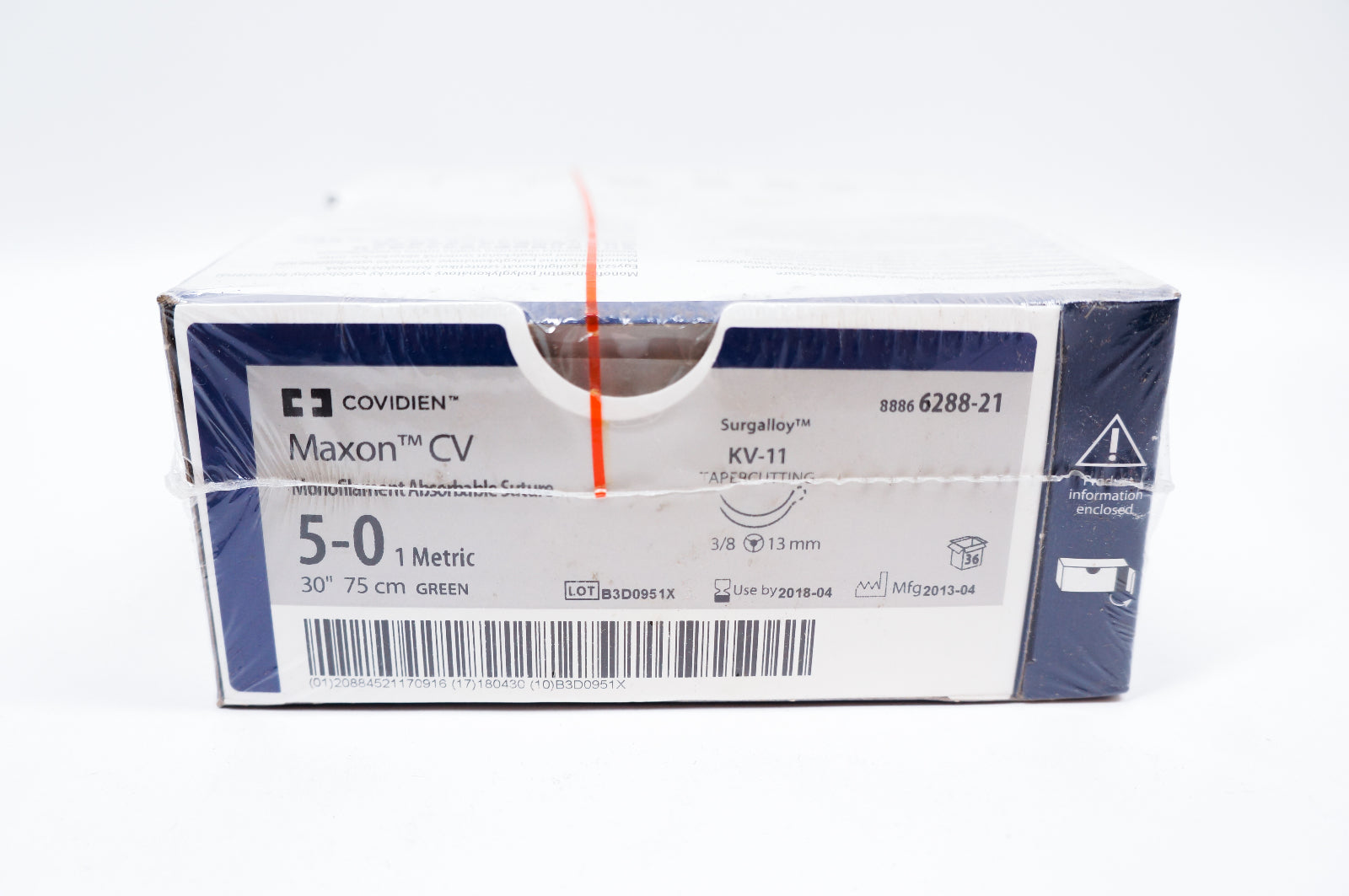 Covidien 6288-21 5-0 Maxon CV, K-11 Taper Cutting, 3/8 13mm,30in.(x) - Box of 36