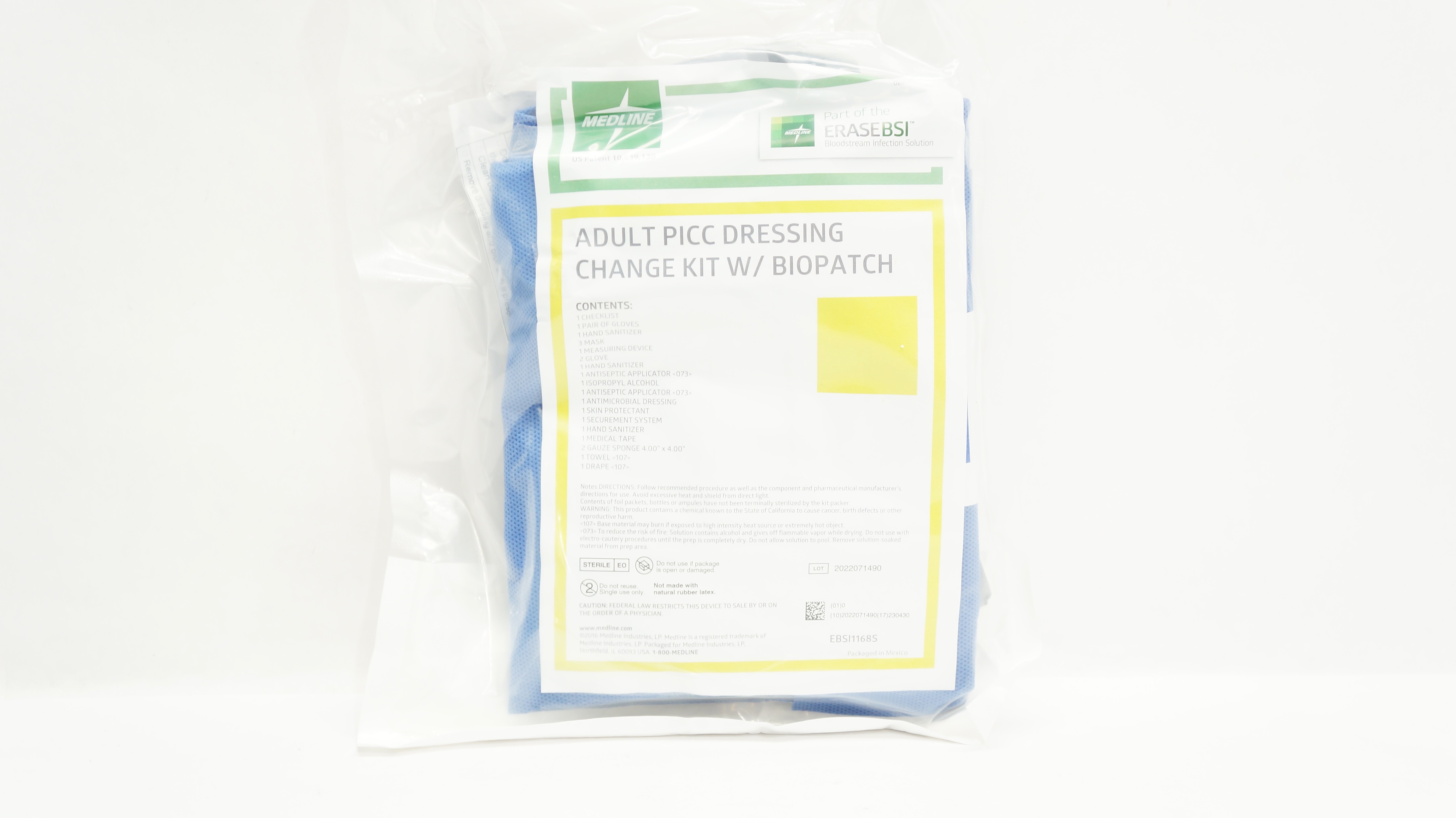 Medline EBSI1168S Adult Picc Dressing Change Kit W/Biopatch (x)