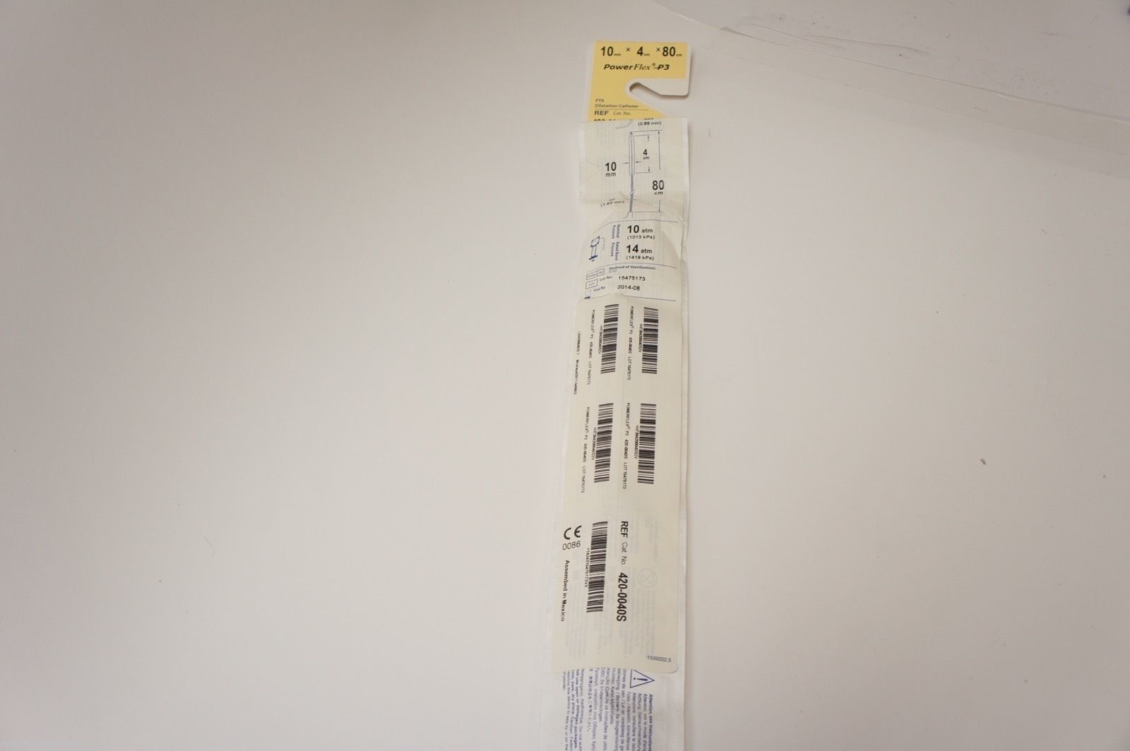 420-0040S ~ Power Flex P3 D ilatation Cath 10mm x 4cm x 80cm (x)