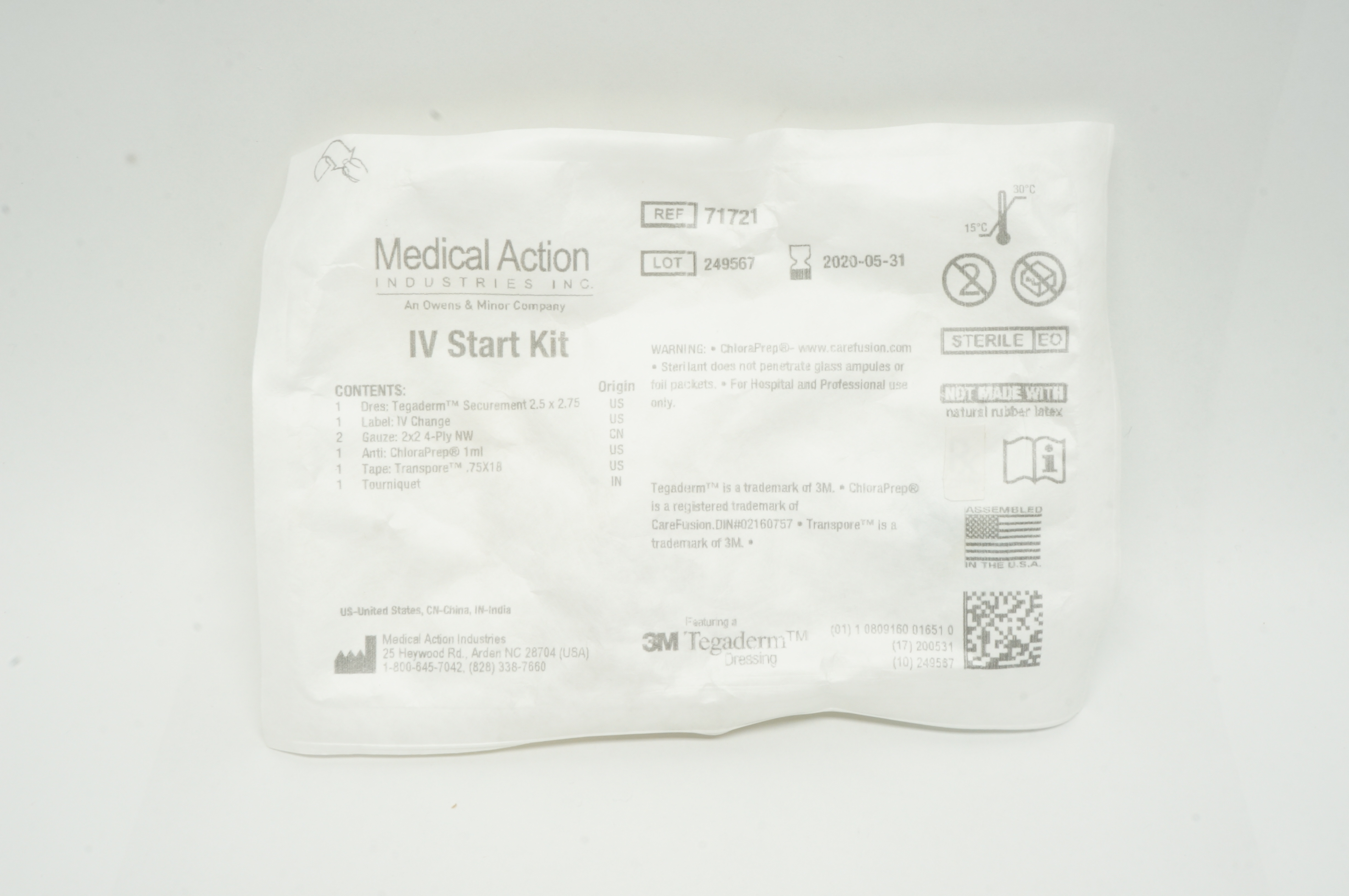 Medical Action Industries 71721 3M Tegaderm IV Start Kit (x)