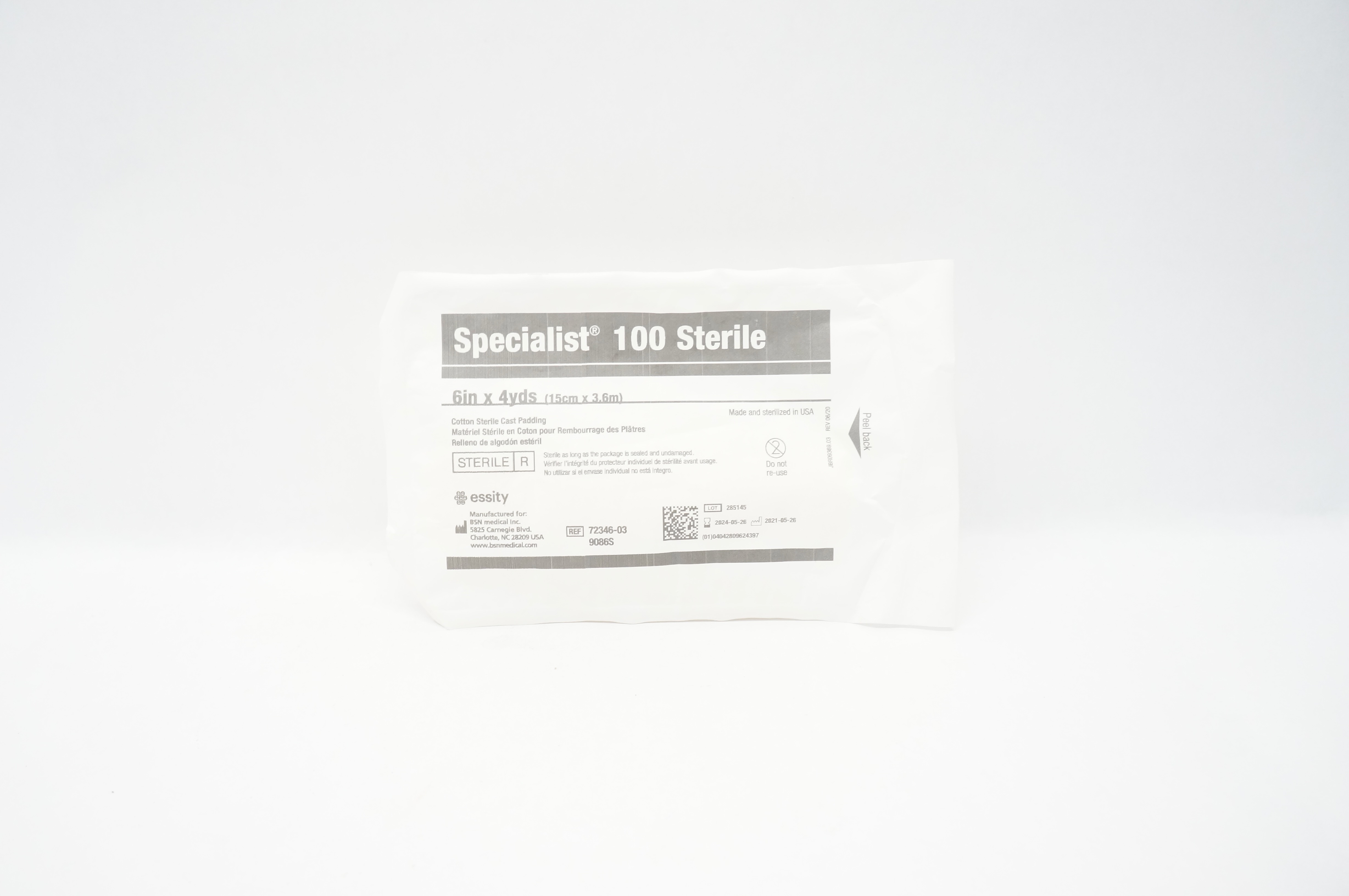 BSN 9086S Specialist Cotton Cast Padding Sterile 6 inch x 4 yds - Pack of 100