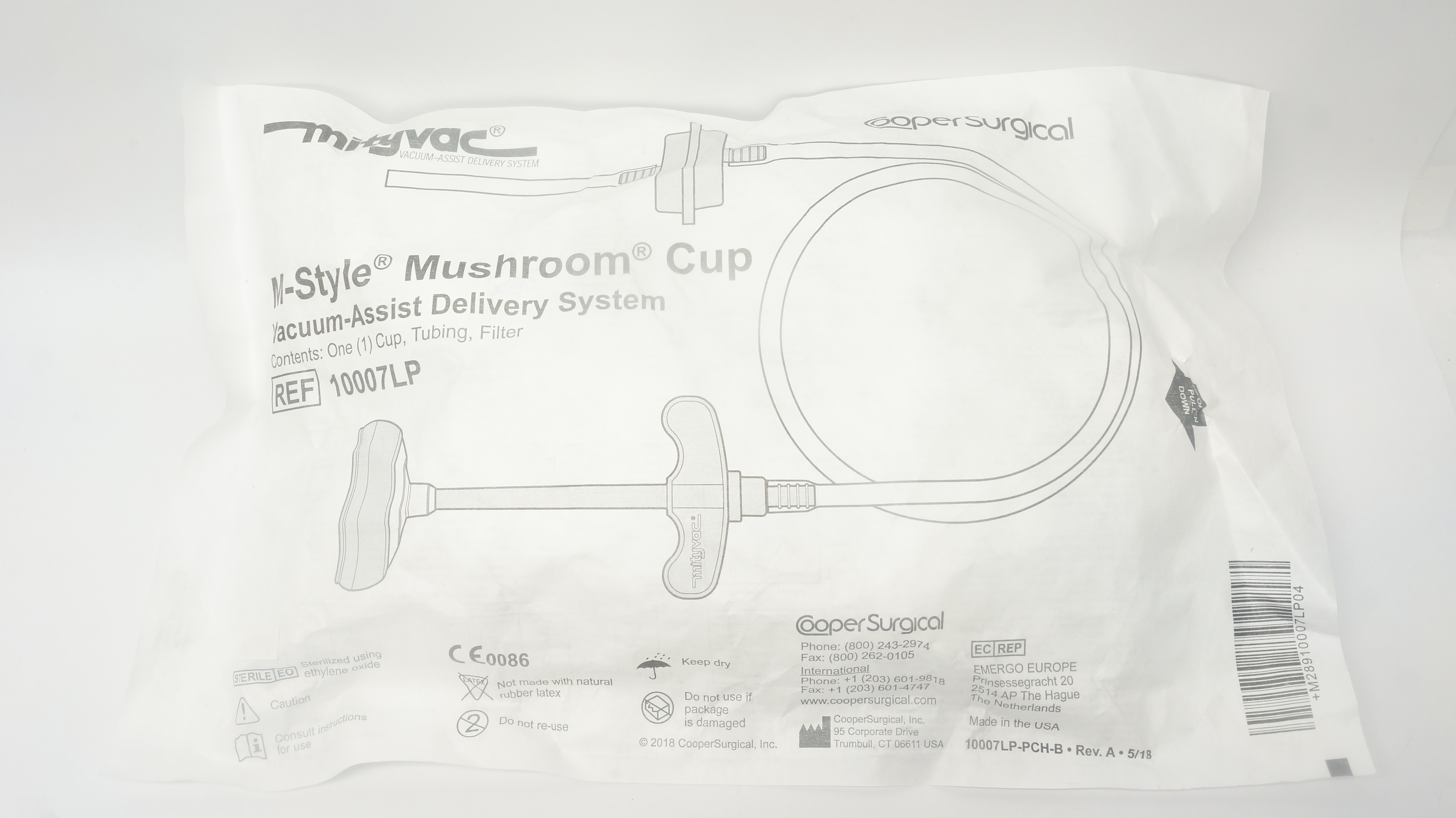 Cooper Surgical 10007LP M-Style Mushroom Cup Vacuum-Assist Delivery System