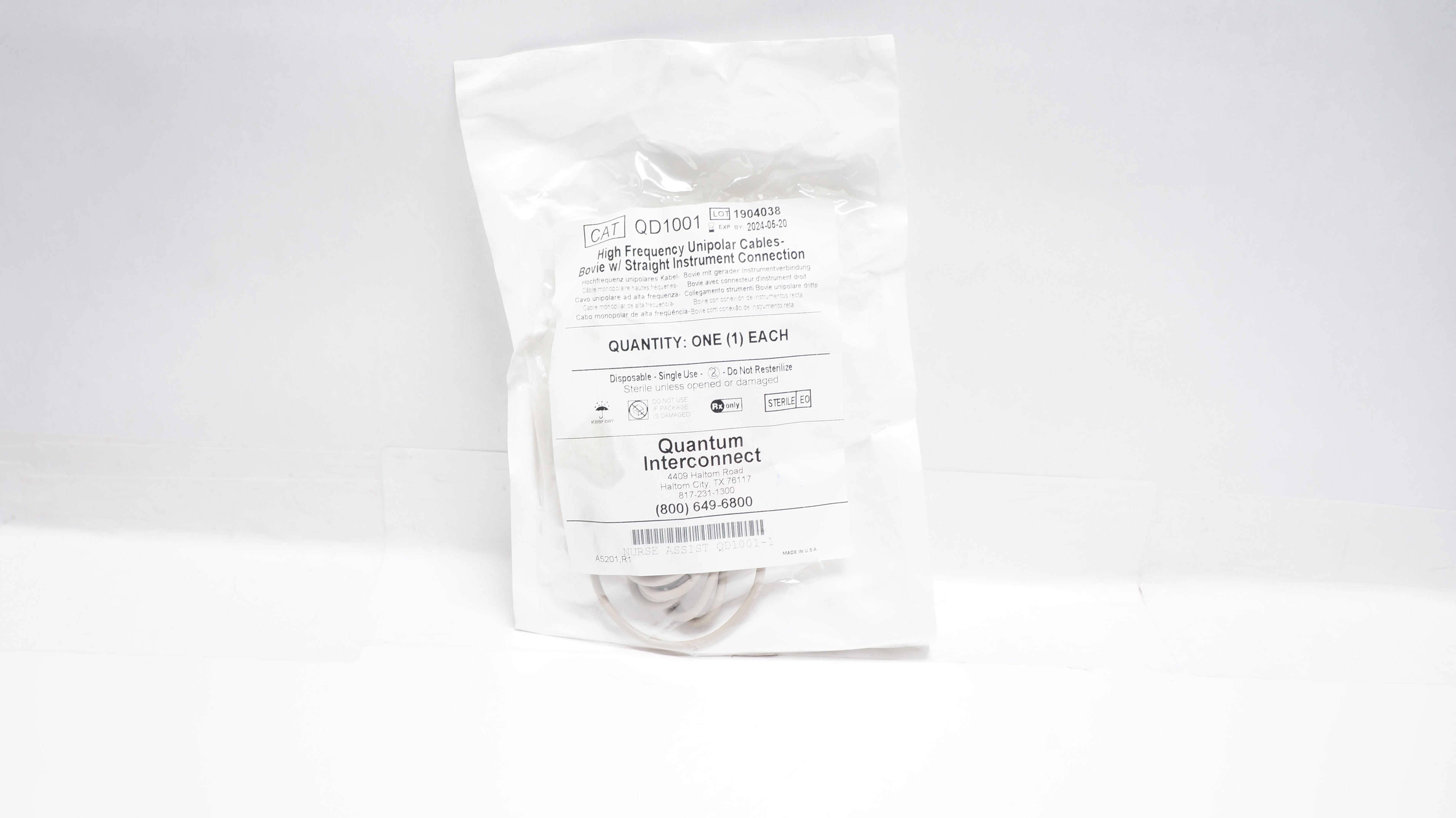 Quantum Interconnect QD1001 High Frequency Unipolar Cables