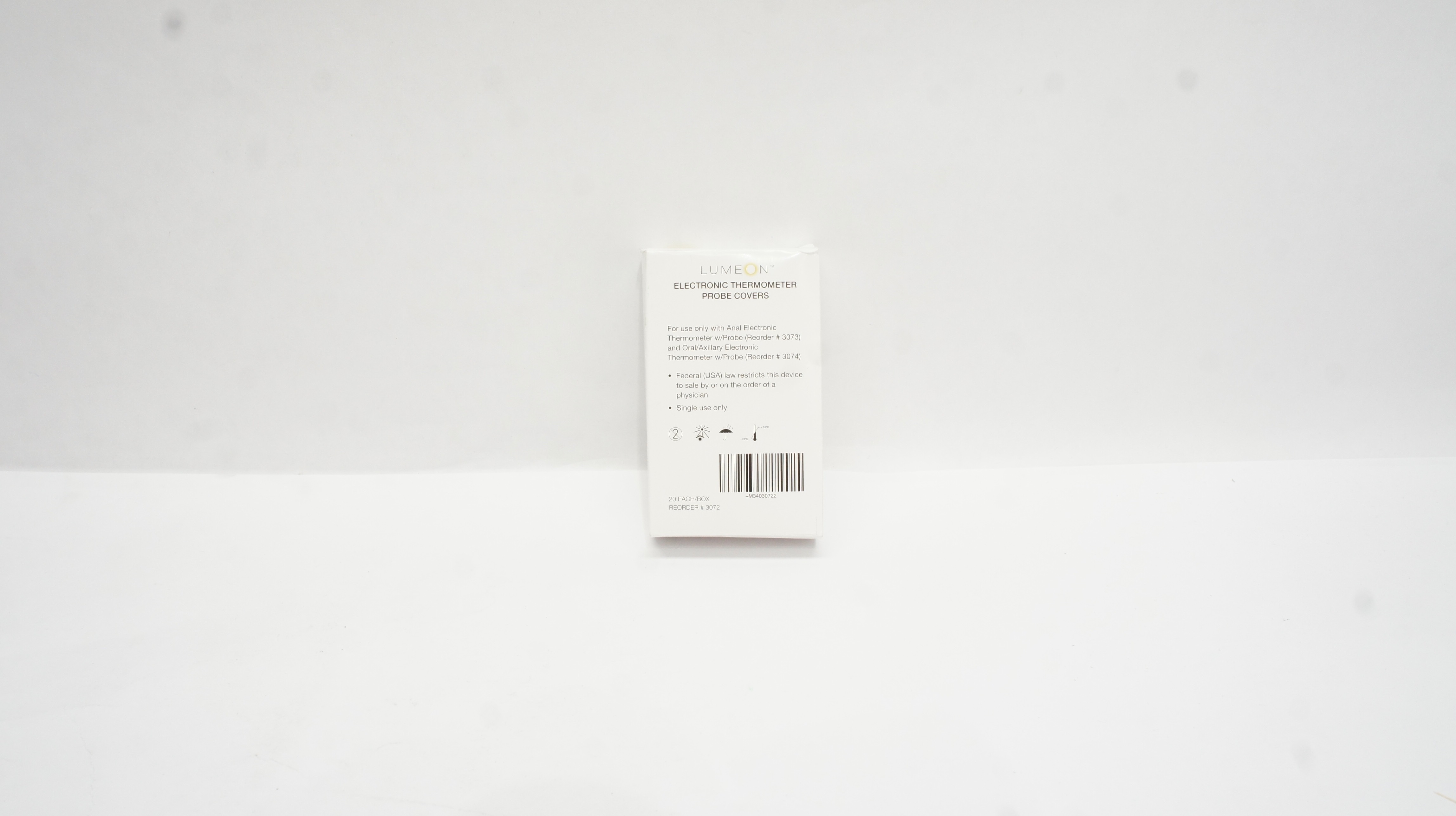 Lumeon 3072 Electronic Thermometer Probe Covers - Box of 20 (x)