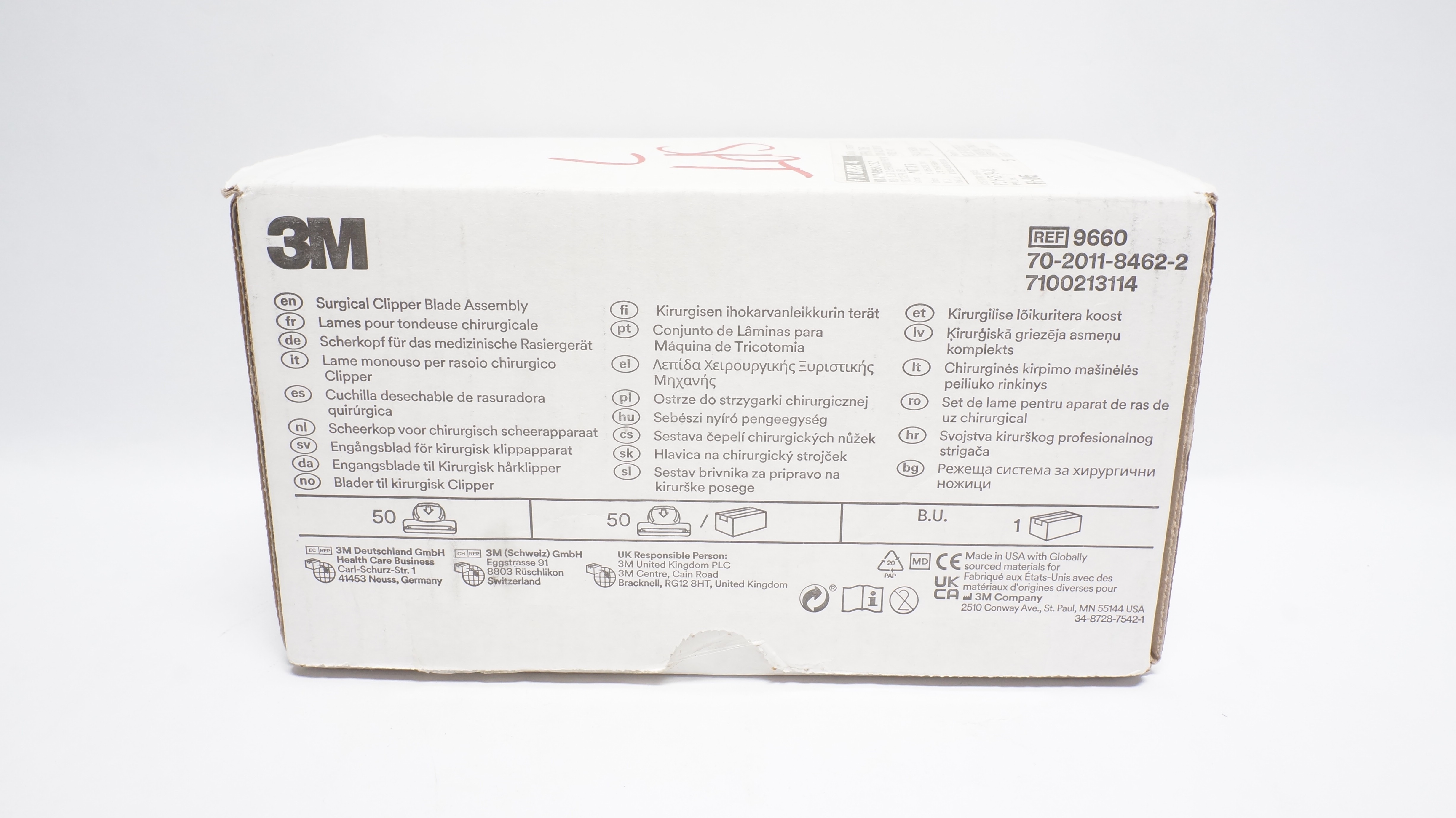 3M 9660 Surgical Clipper Blade Assembly  - Box of 50