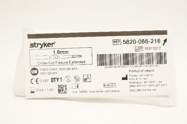 Stryker 5820-066-216 Cross-Cut Fissure Extended 1.6mm