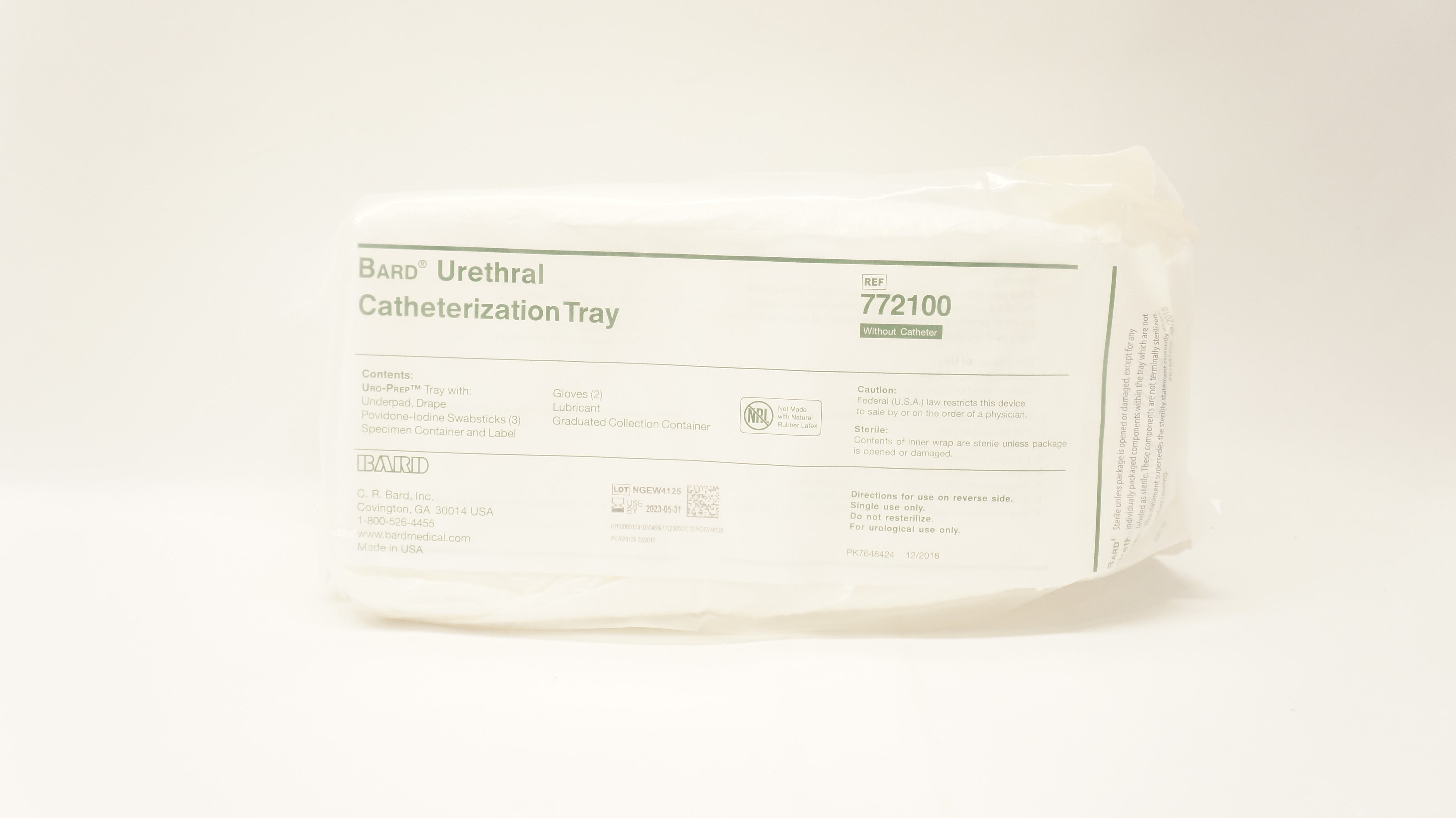 Bard 772100 Urethral Catheterization Tray
