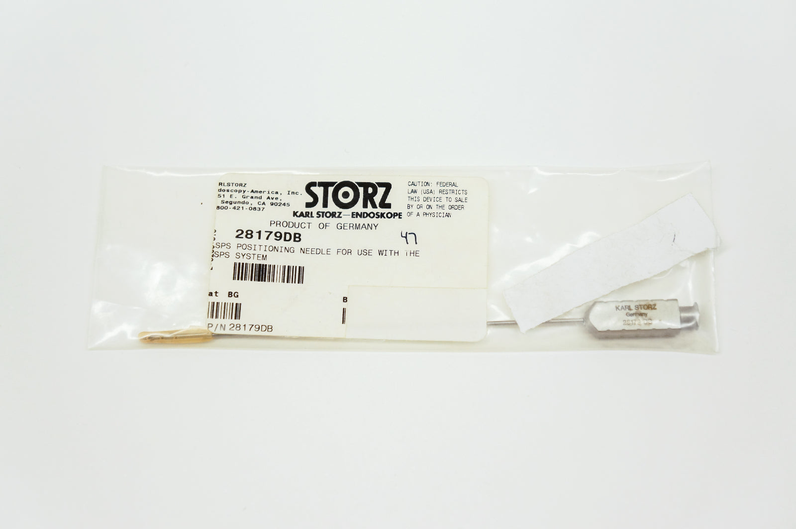 Karl Storz 28179DB SPS Positioning Needle For Use With The SPS System