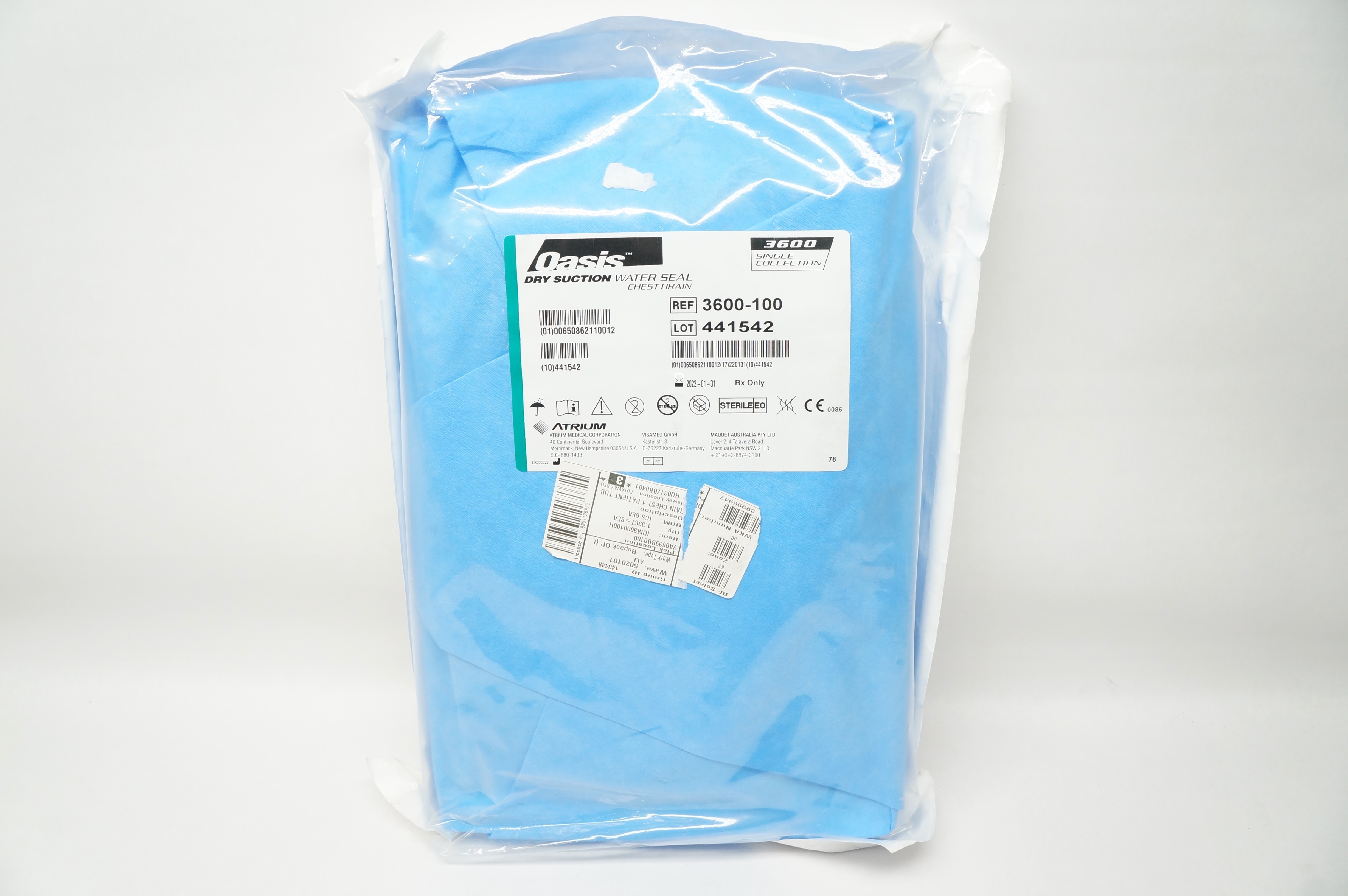 Atrium 3600-100 Oasis Dry Suction Water Seal Chest Drain (x)