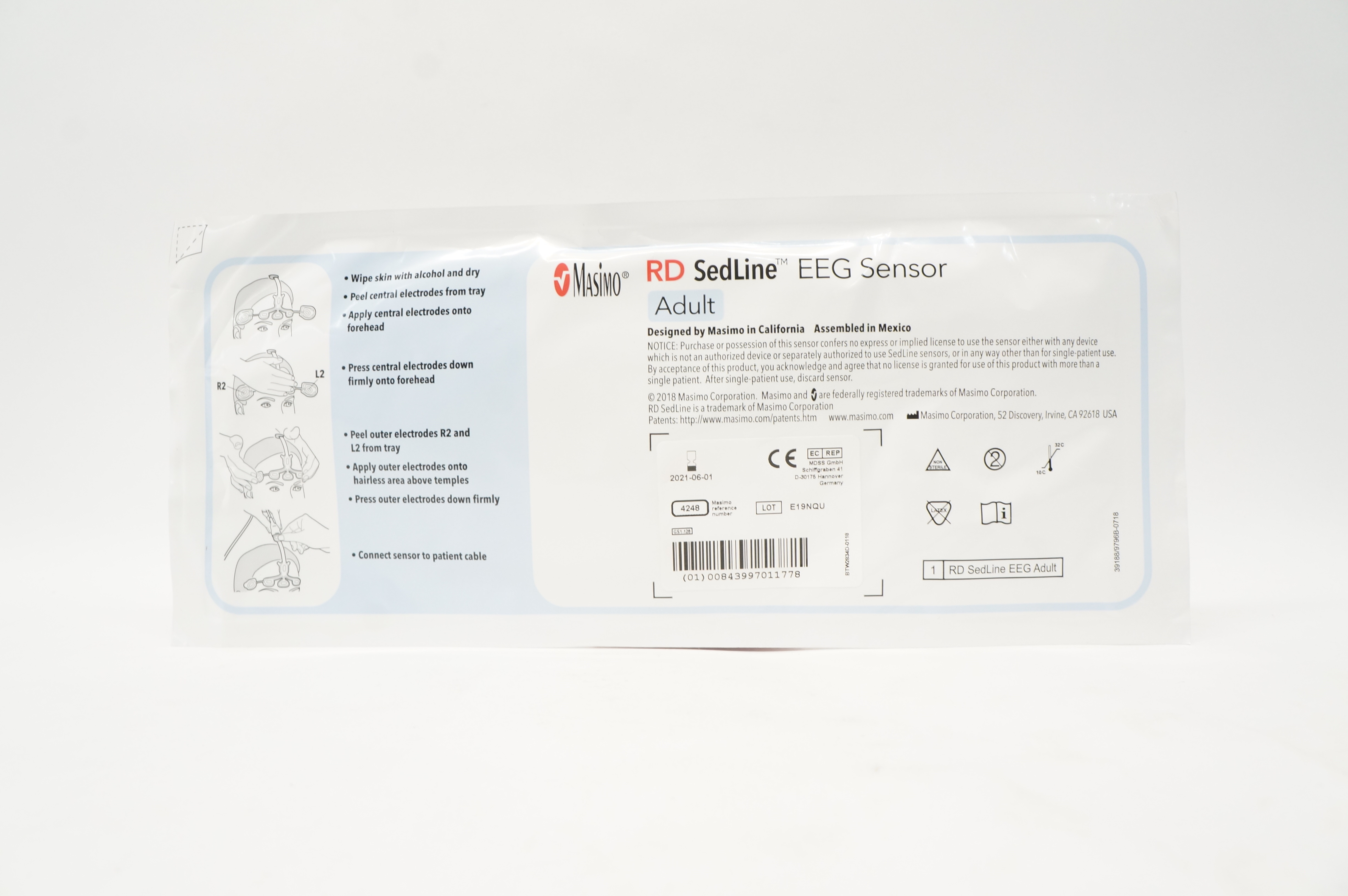 Masimo 4248 RD Sedline EEG Sensor Adult
