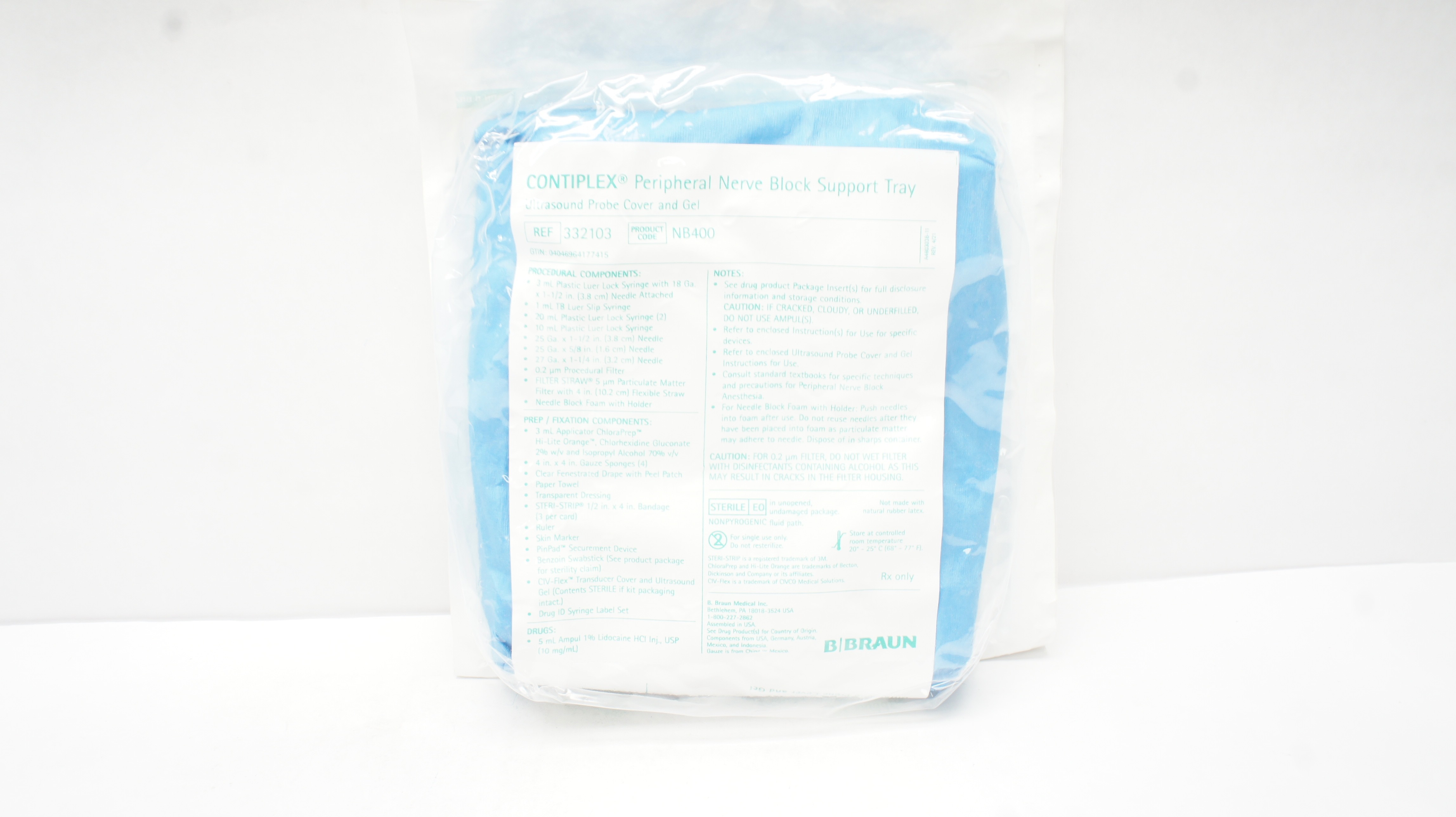 Braun 332103 Contiplex Peripheral Nerve Block Support Tray