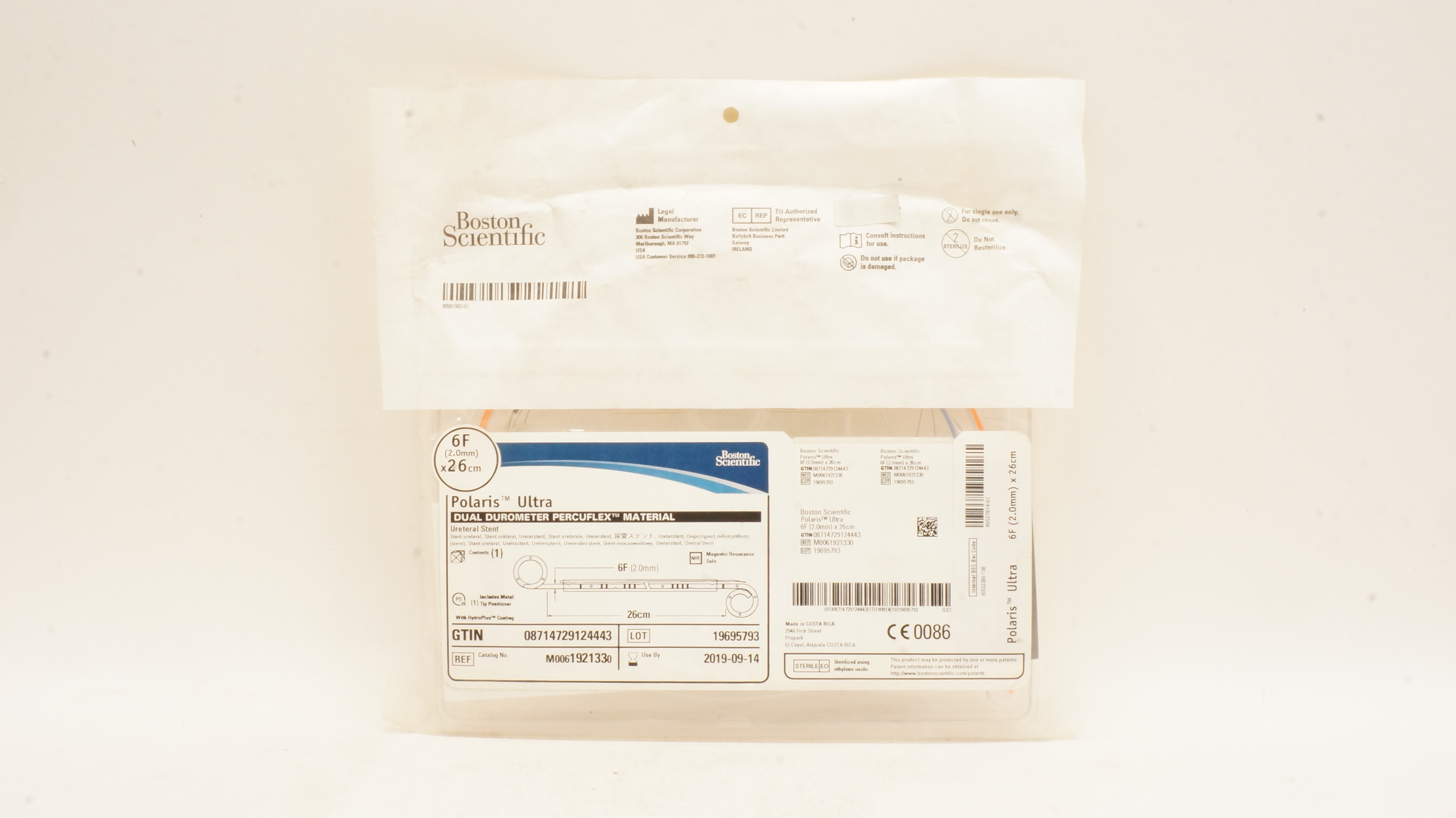 Boston Scientific M0061921330 Polaris Ultra Ureteral Stnt 6F x 26cm (x)