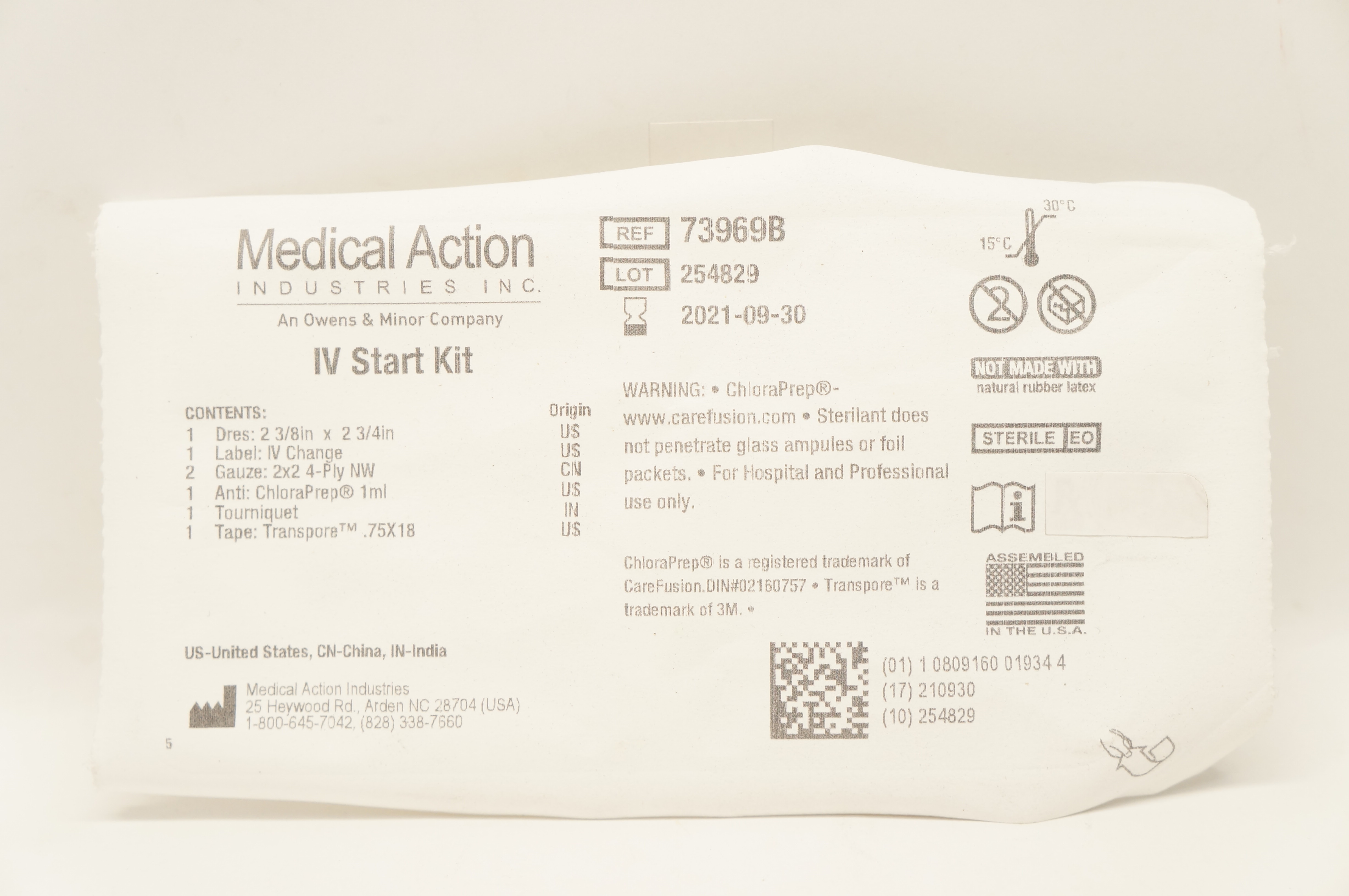 Medical Action 73969B IV Start Kit (x)