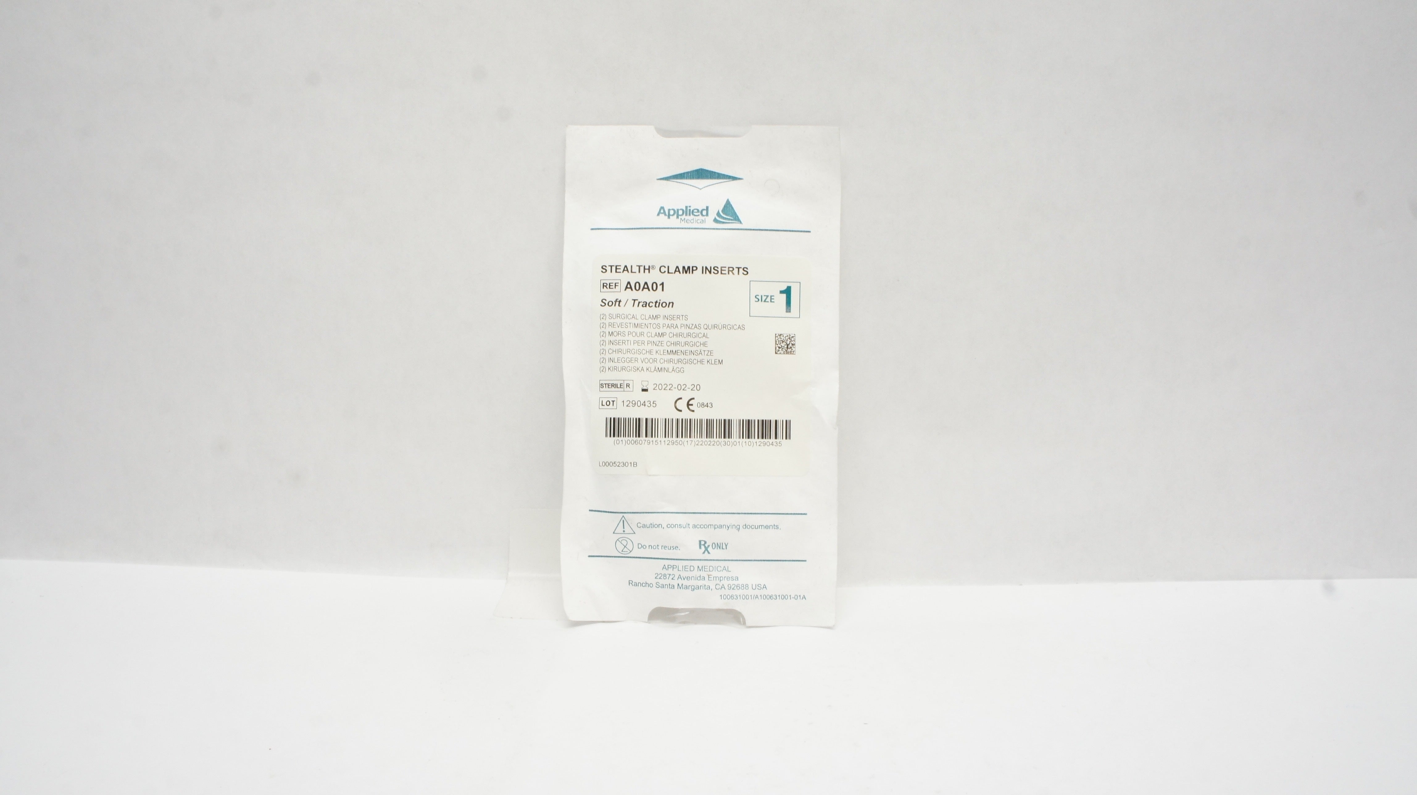 Applied Medical A0A01 Stealth Inserts Soft/Traction Clamp Inserts Size 1 (x)