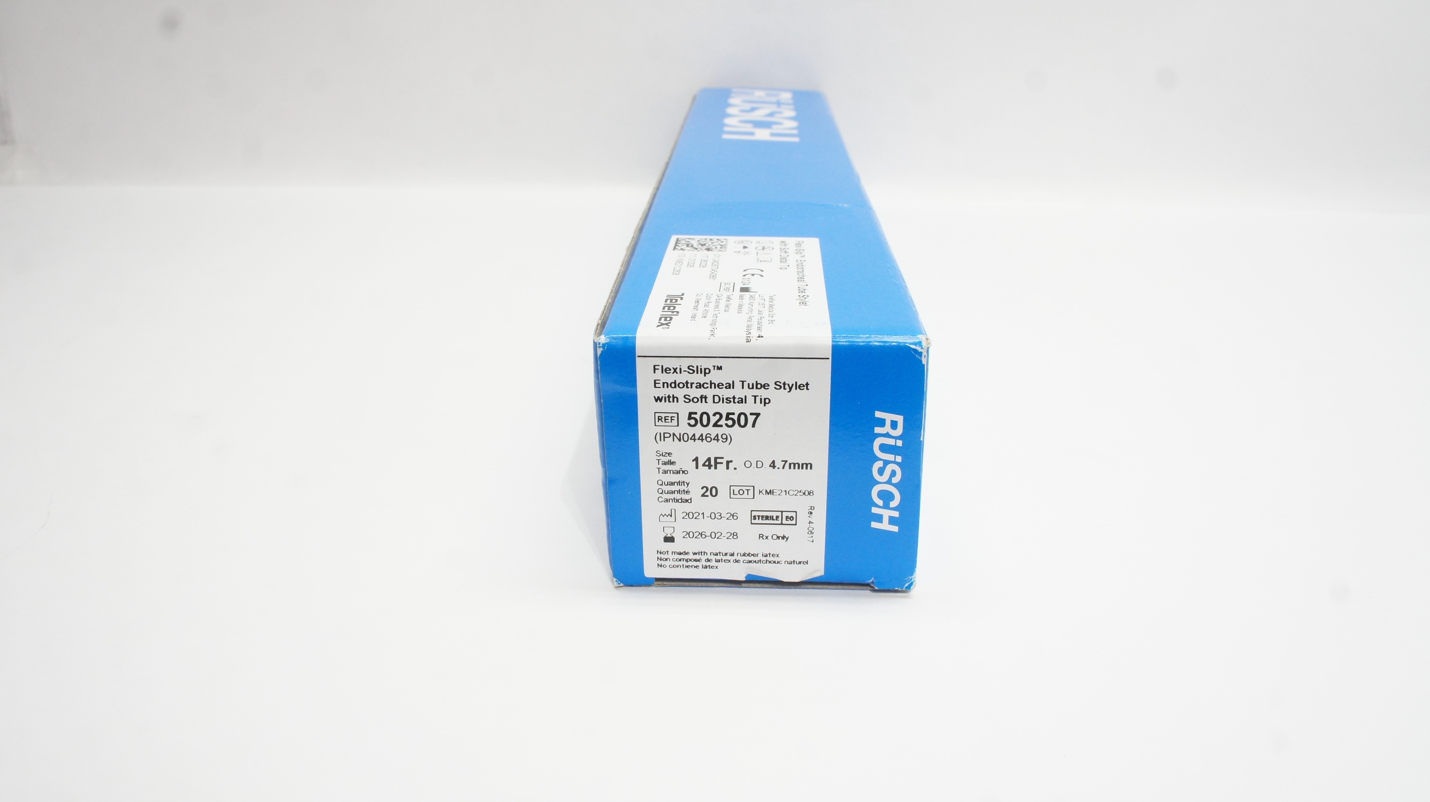 Teleflex 502507 Rusch Flexi-Slip Stylet 14Fr. x 4.7mm - Box of 20
