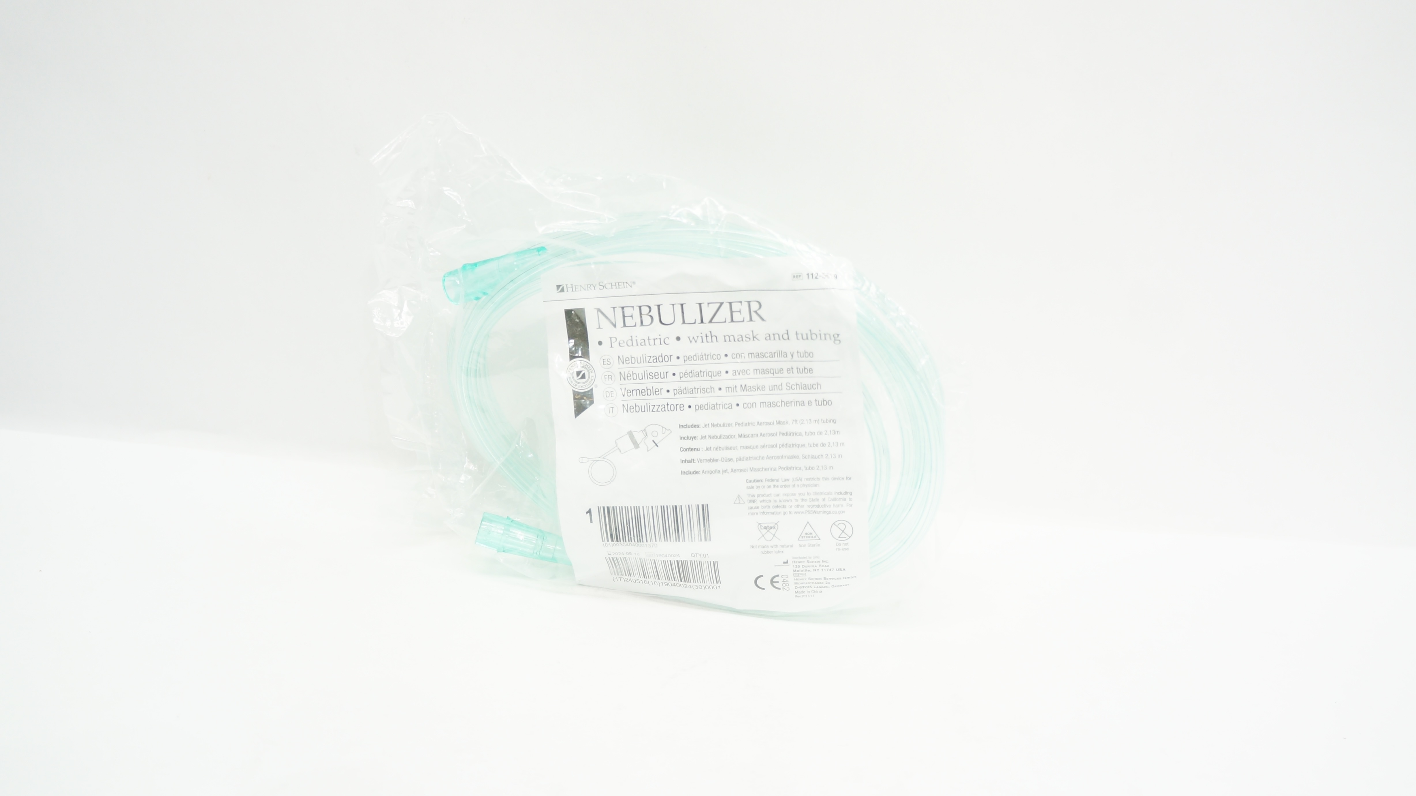 Henry Schein 112-5619 Nebulizer Pediatric W.Mask & Tubing