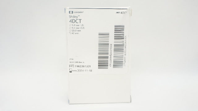 Covidien 4DCT Shiley Tracheostomy Tube Cuffed 5.0mmID x 9.4mmOD x 20.0mm x 62mm