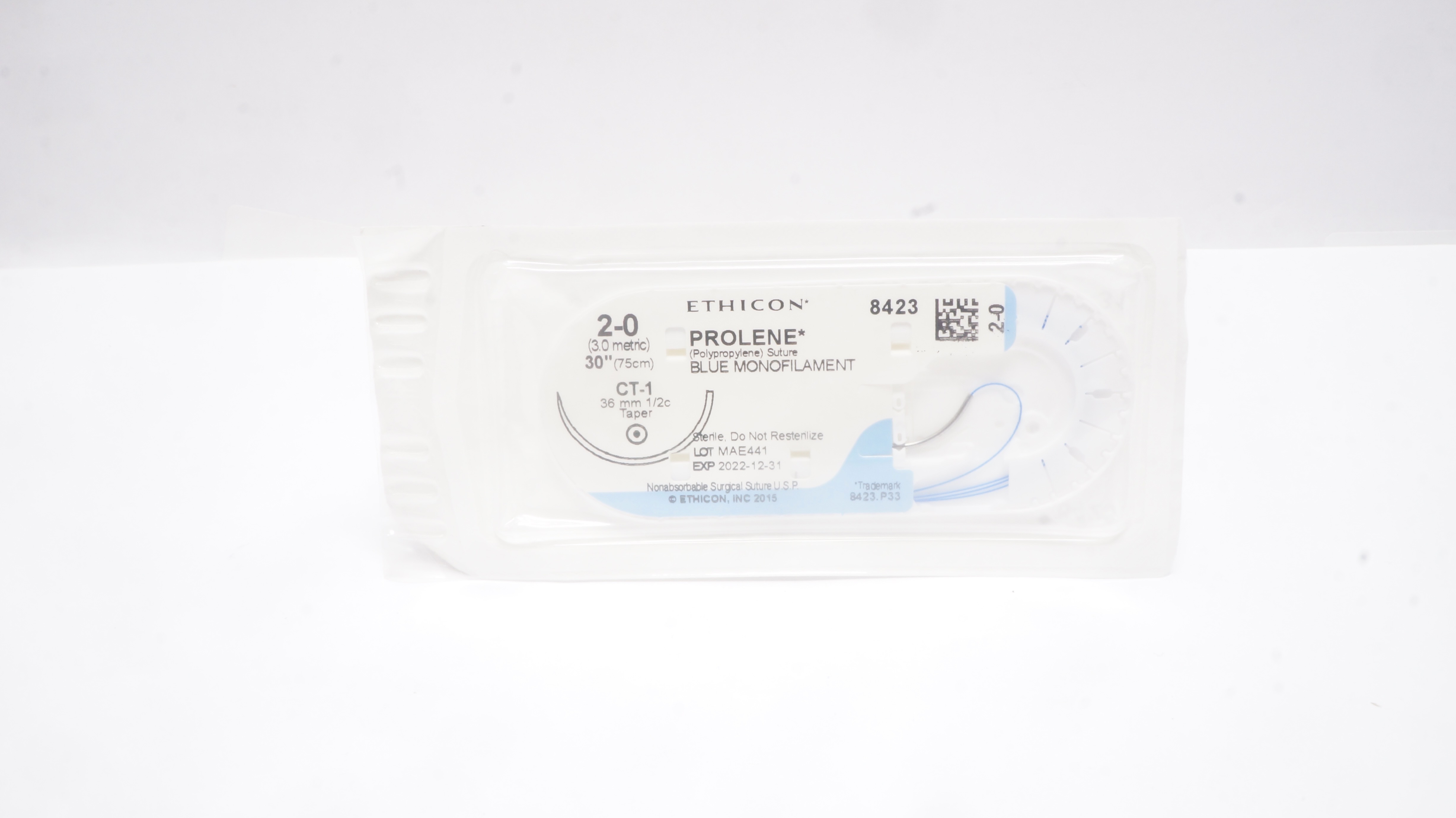 Ethicon 8423 2-0 PROLENE CT-1 36mm 1/2c Taper 30inch (x)