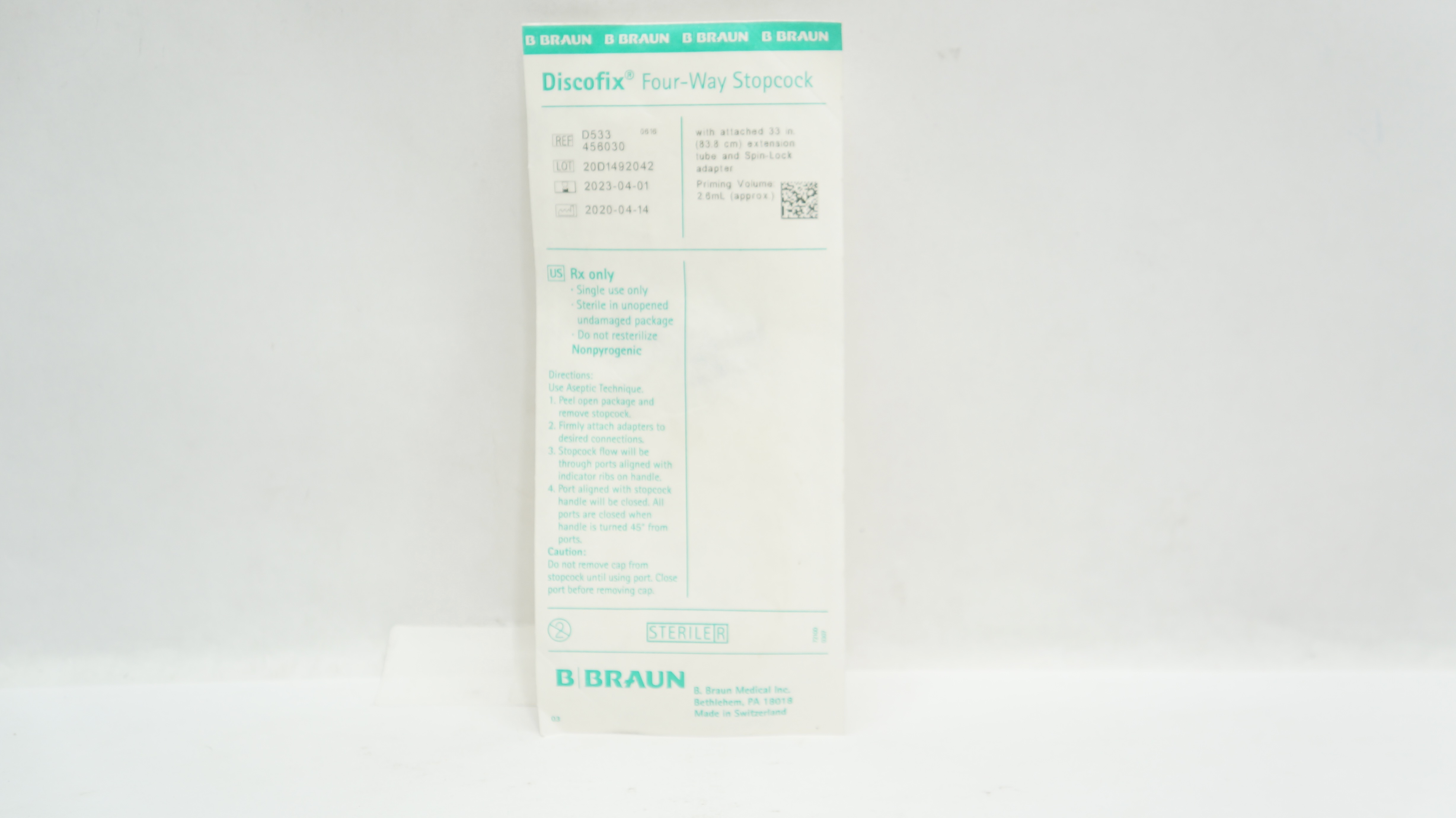 B.Braun D533 Discofix 4-Way Stopcock 2.6mL (x)