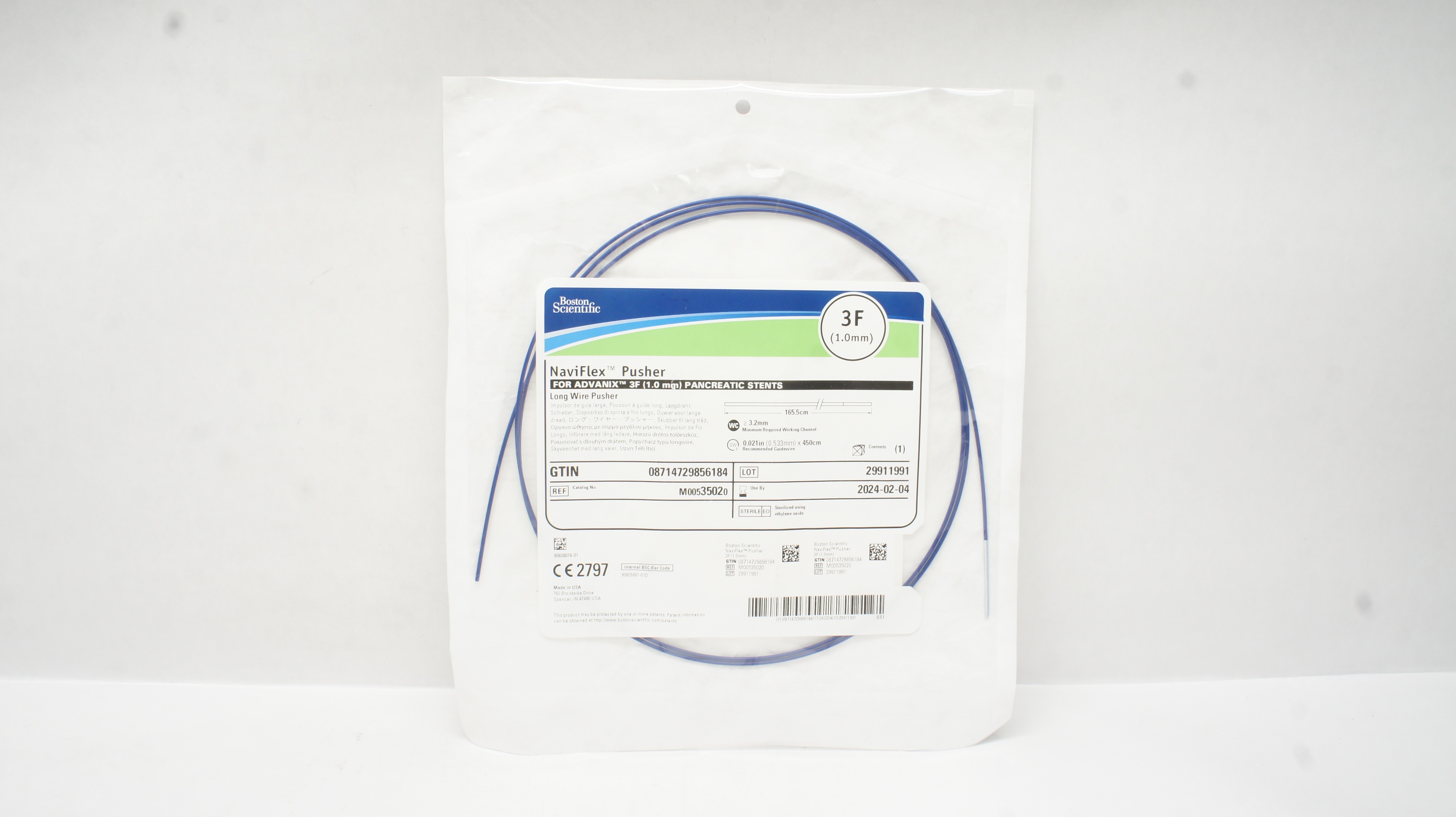 Boston Scientific 3502 NaviFlex Pusher Long Wire Pusher, 3F (x)