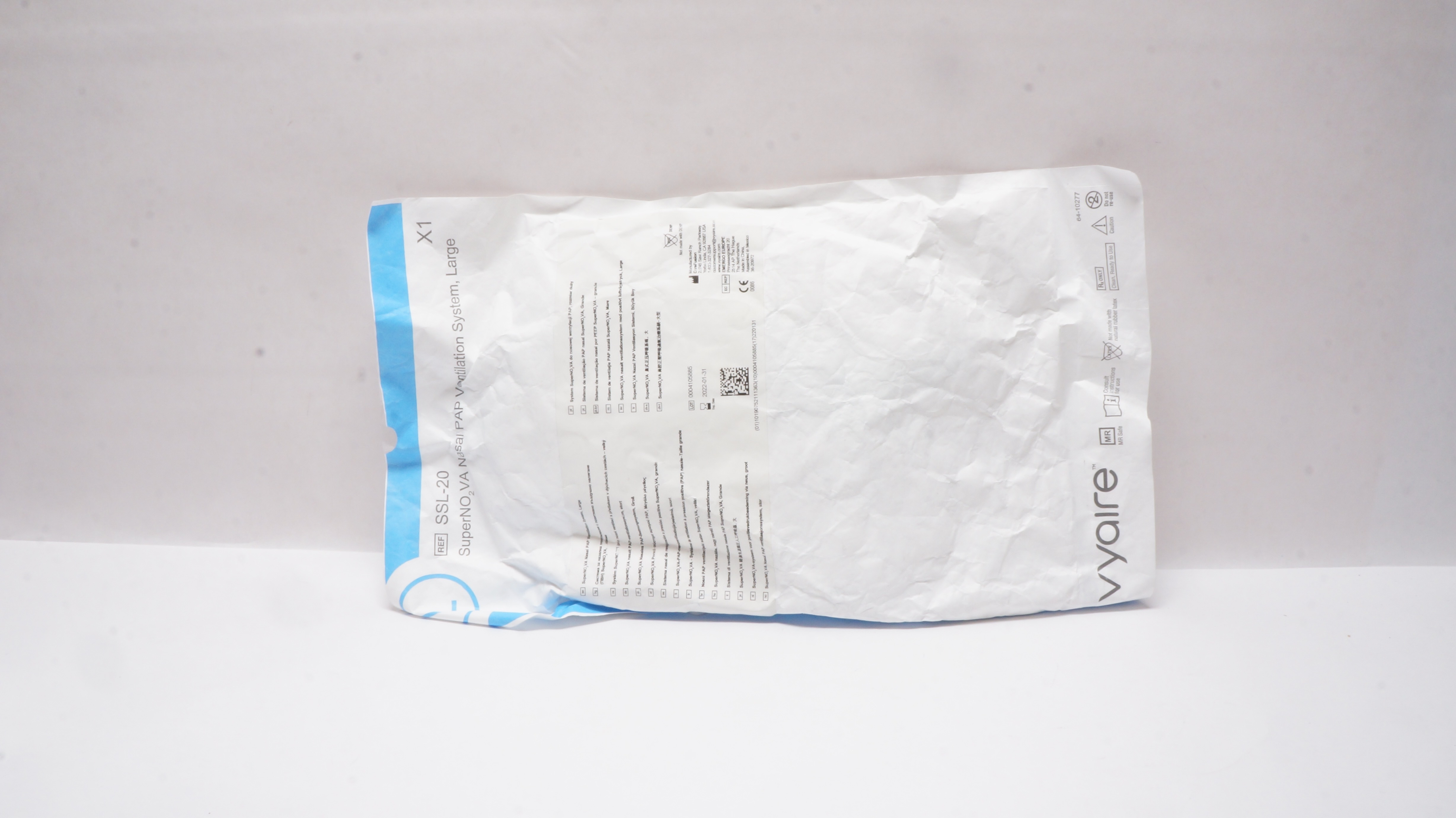 Vyaire SSL-20 SuperNO2VA Nasal PAP Ventilation System, Large