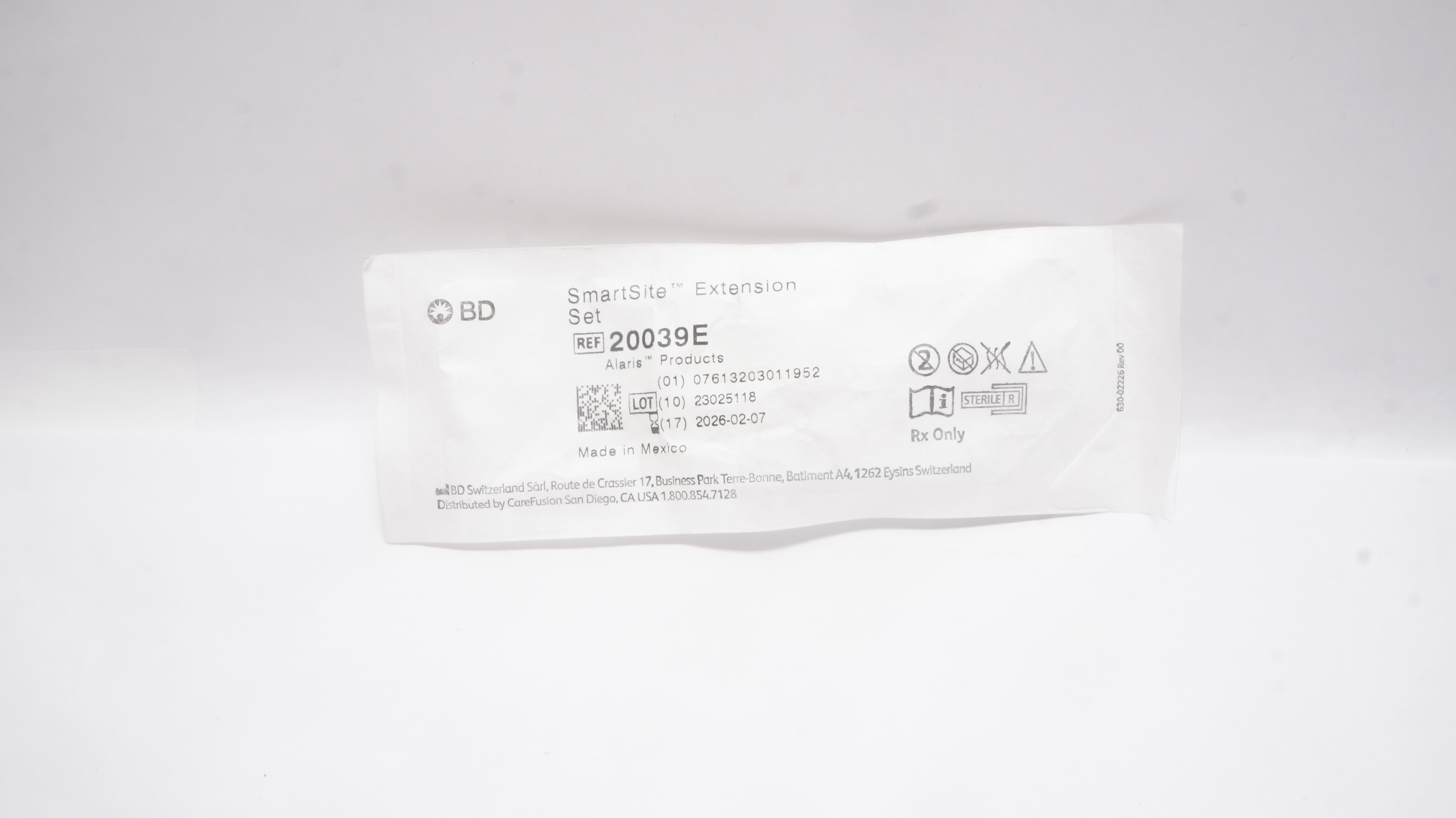 BD 20039E Alaris SmartSite Extension Set